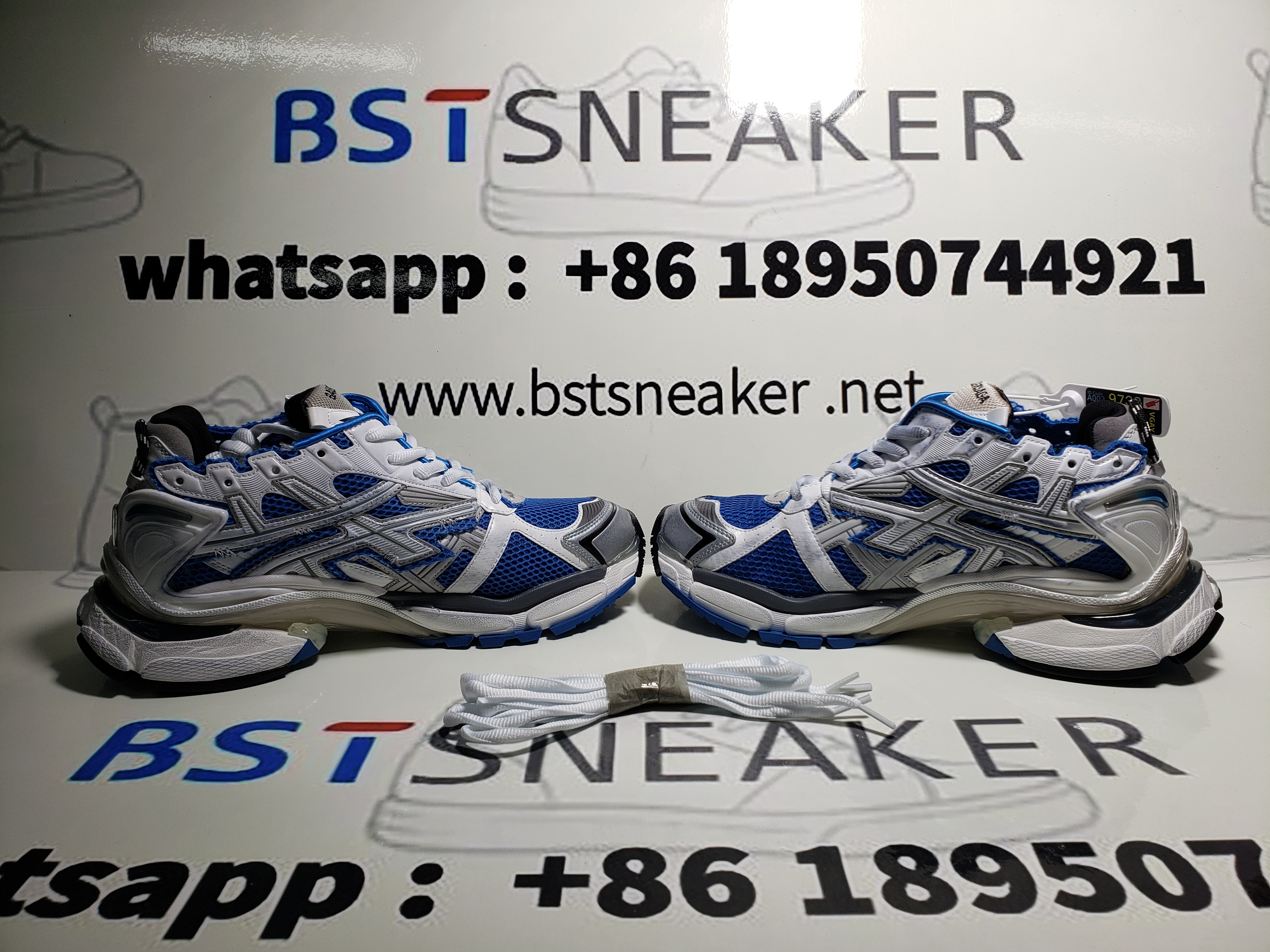 Bstsneaker-Balenciaga Runner Blue White 677402W3RB34912