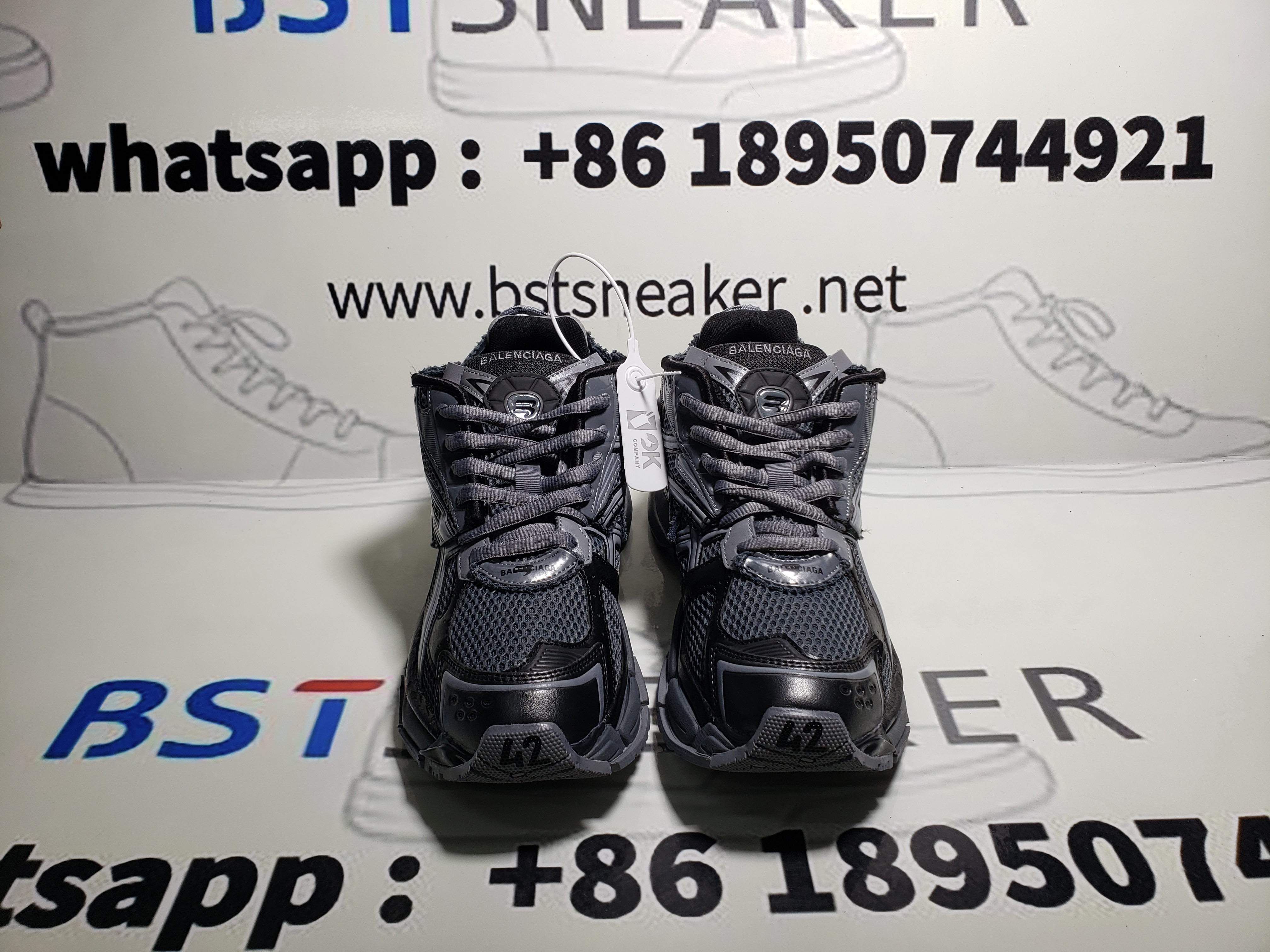 Bstsneaker-Balenciaga Runner Dark Grey Black 677403 W3RBR 1515 