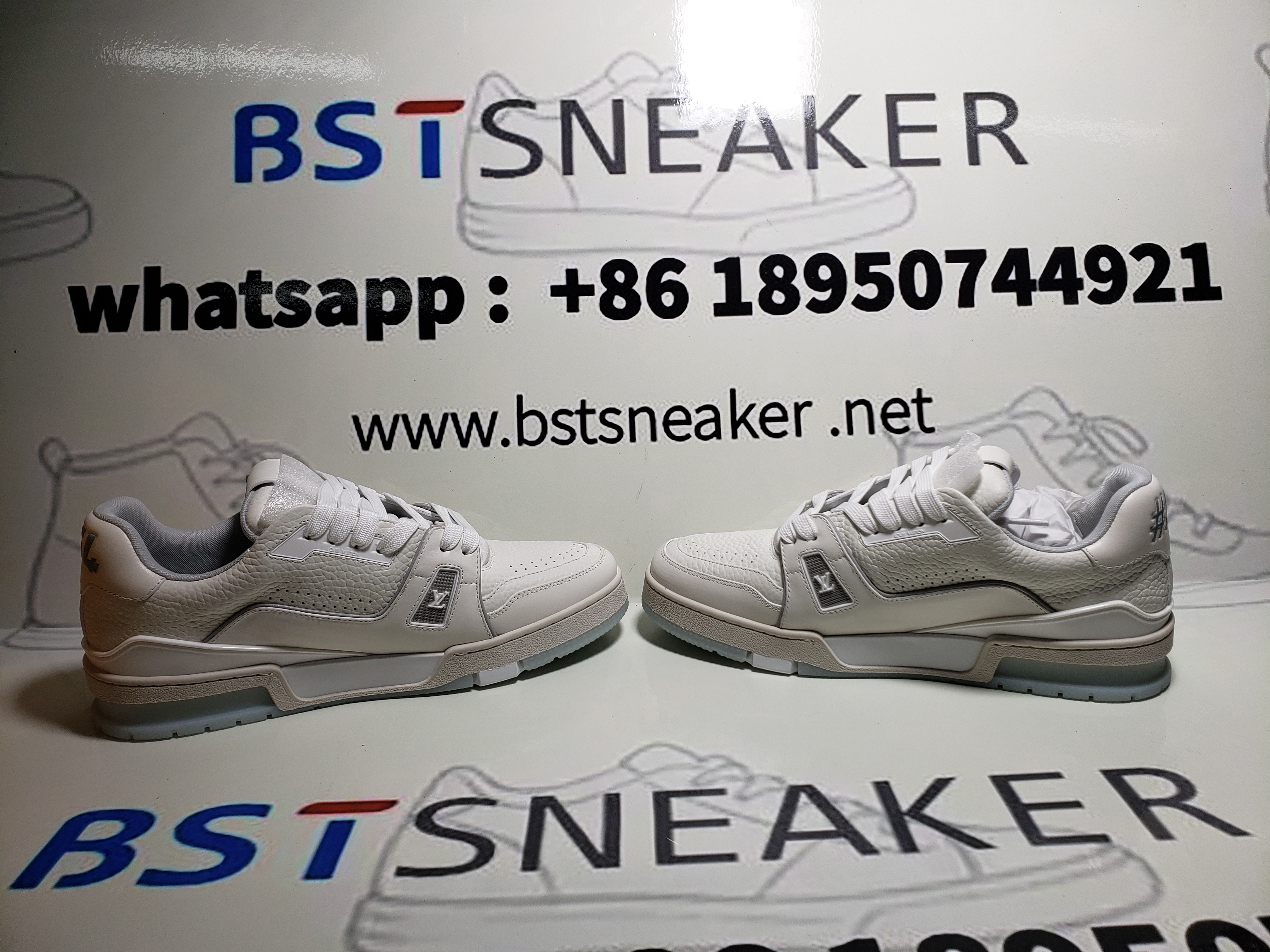 Bstsneaker-Louis Vuitton LV Trainer White Litchi Pattern FD0221 