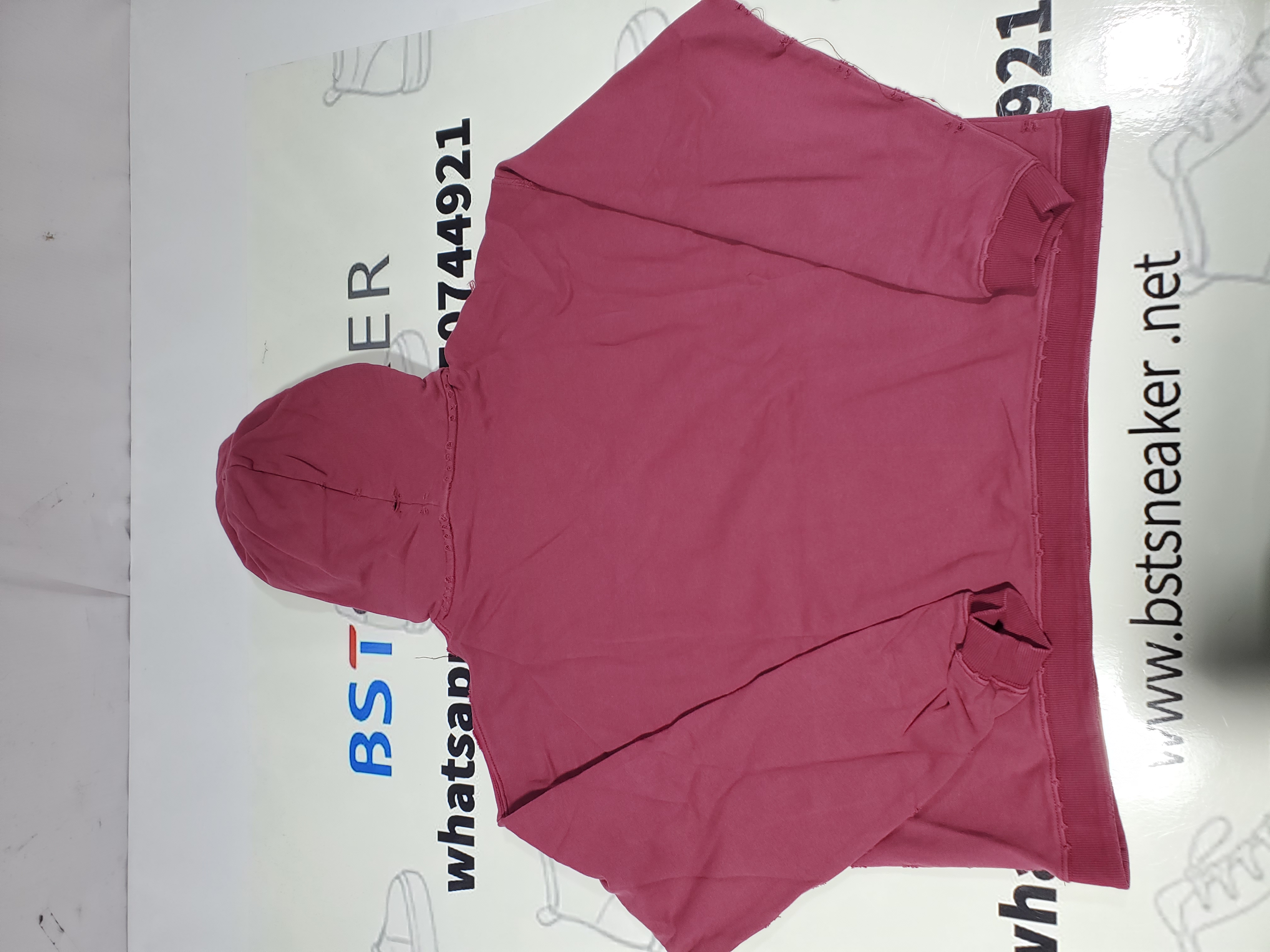 Bstsneaker-Enfants Riches Déprimés Thrashed Logo Hoodie 'Worn Burgundy/Black' 220