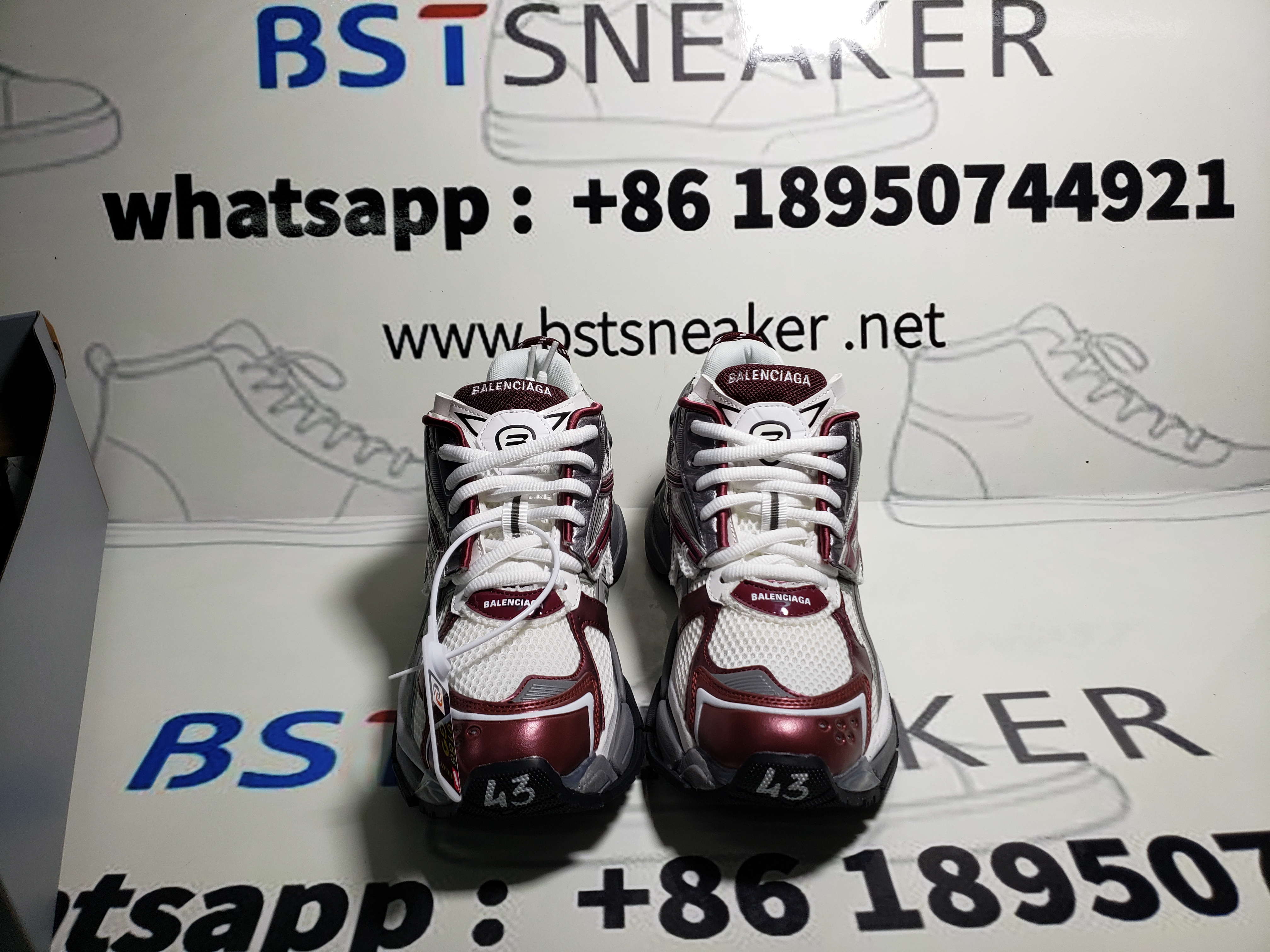 Bstsneaker-Balenciaga Runner Burgundy 677403 W3RB3 9069