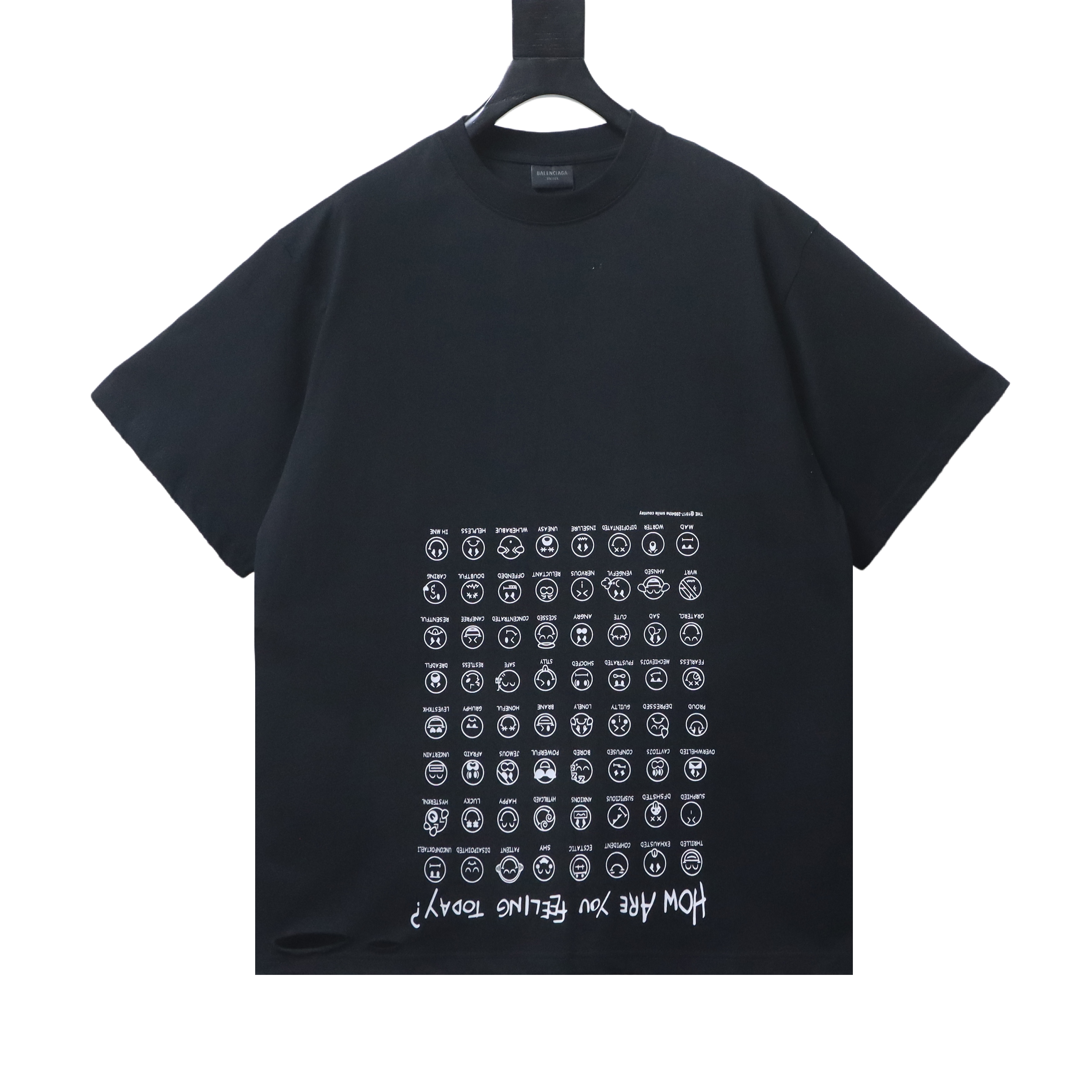 Bstsneaker-Balenciaga Short-Sleeve T-Shirt with Emoji Print 150