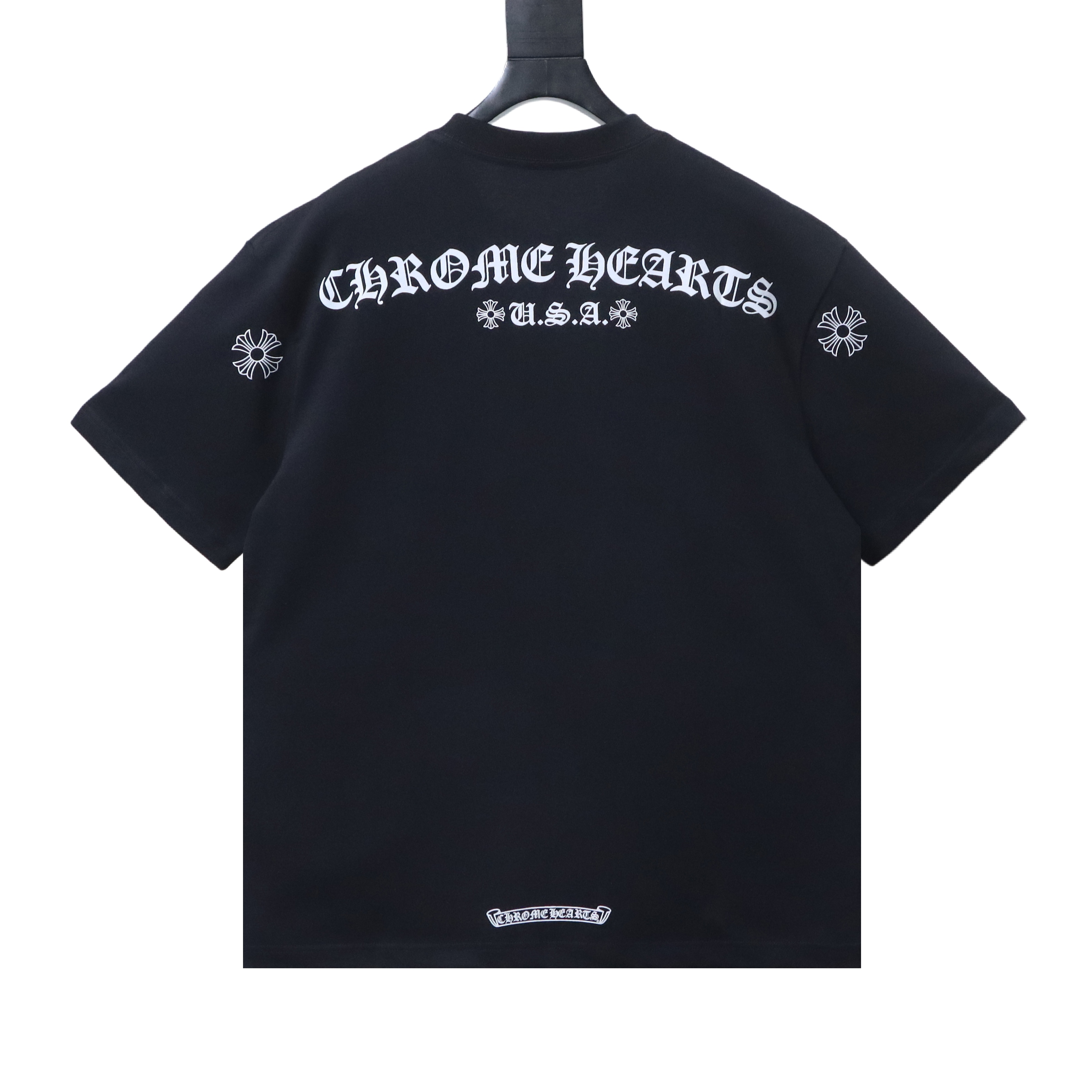 Bstsneaker-Chrome Hearts 3D Sanskrit Print Short-Sleeve T-shirt Black 170
