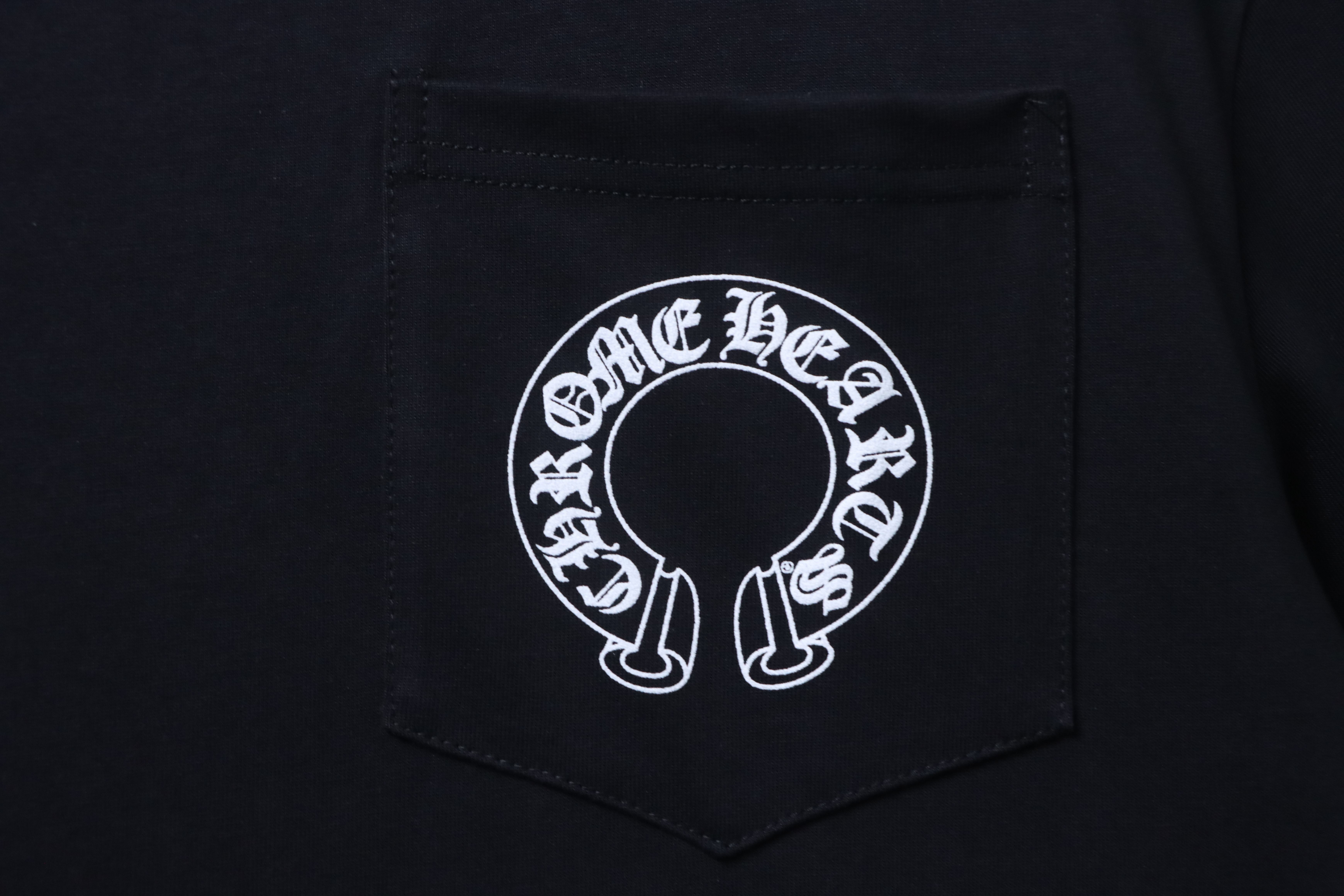 Bstsneaker-Chrome Hearts 3D Sanskrit Print Short-Sleeve T-shirt Black 170