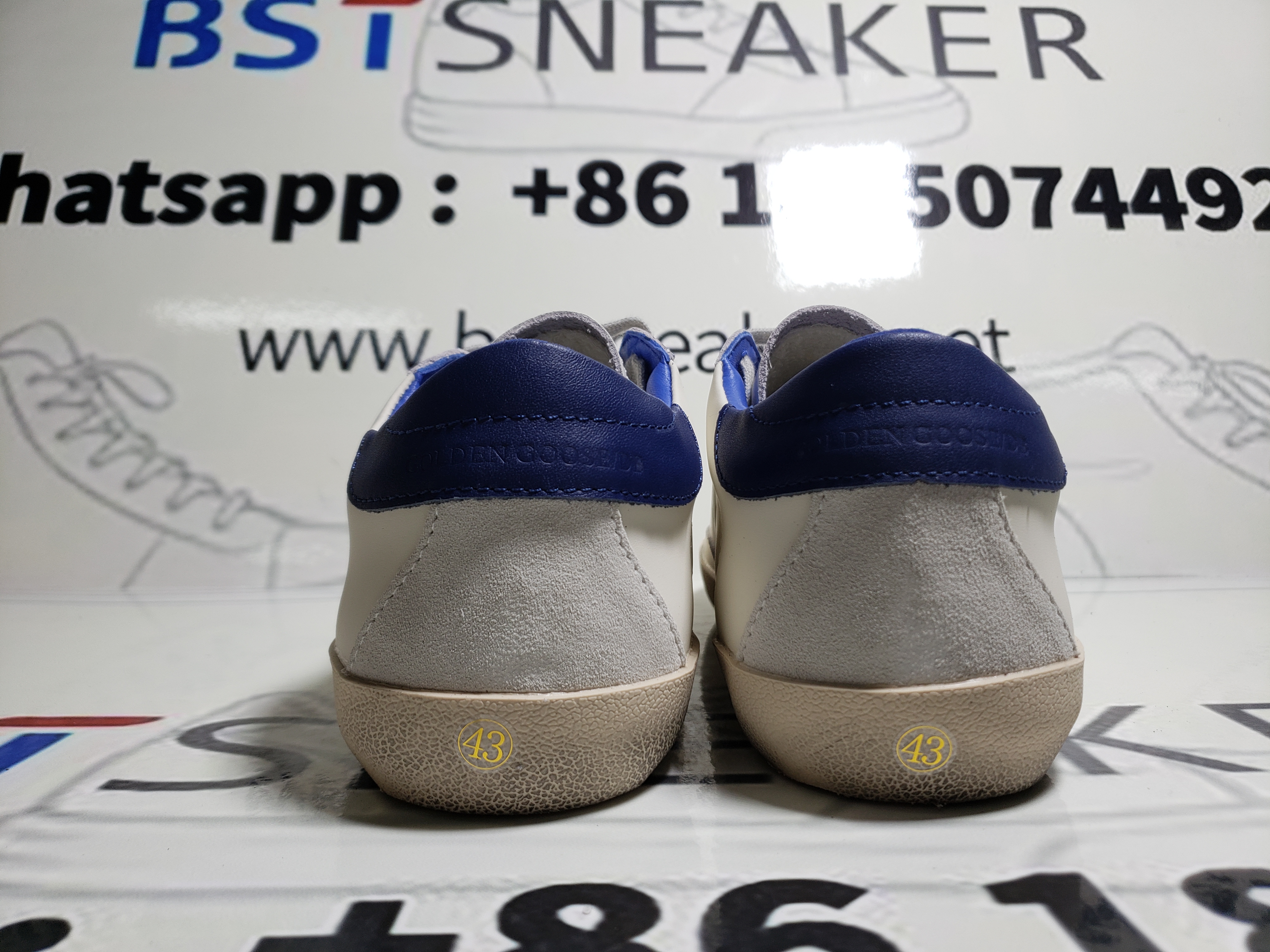 Bstsneaker-Golden Goose Super-Star White Navy Blue Heel Tab GMF00360-F003184-81753