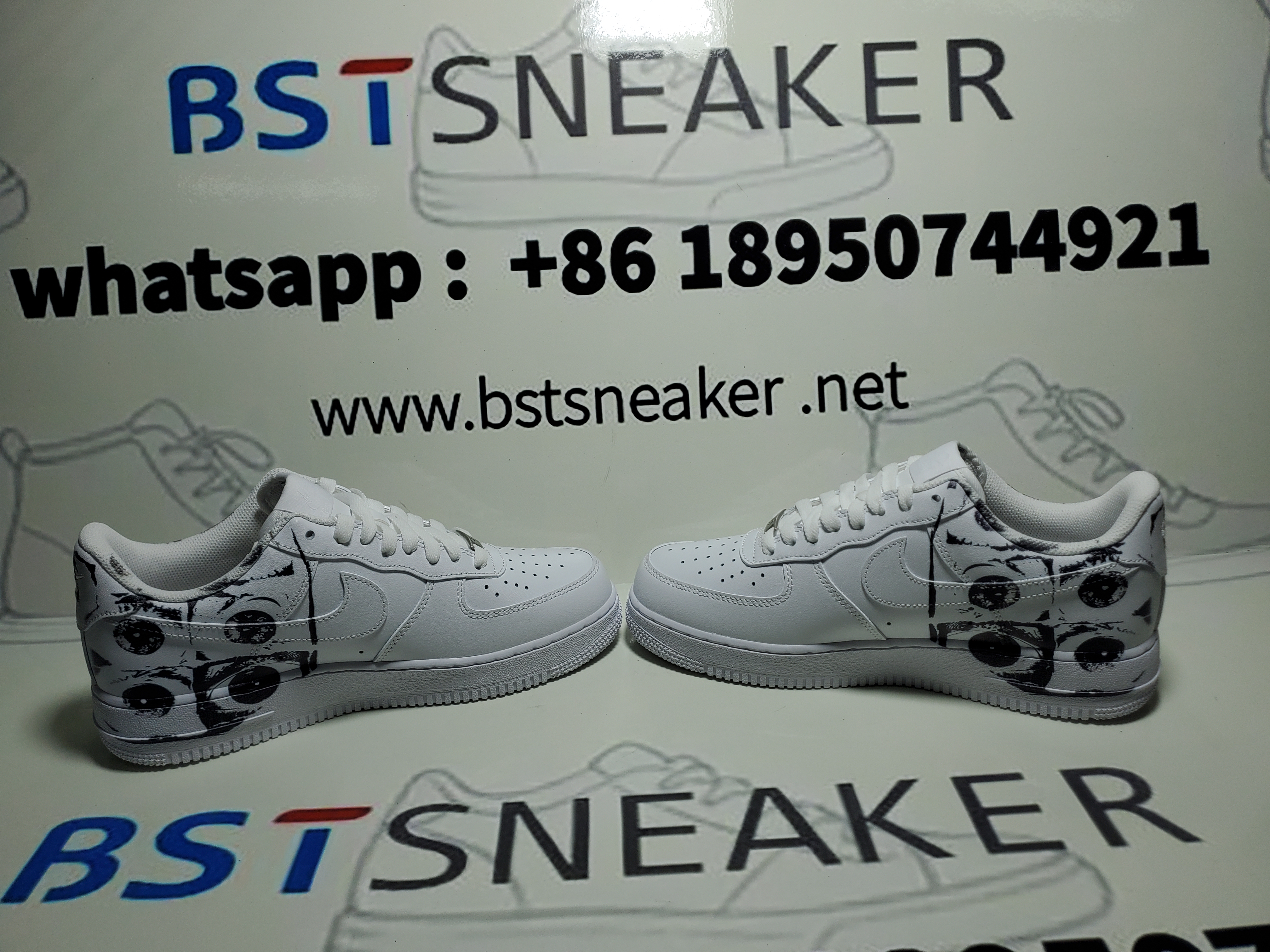 Bstsneaker-Supreme x Comme des Garçons SHIRT x Nike Air Force 1 Low 'Eyes' 923044-100