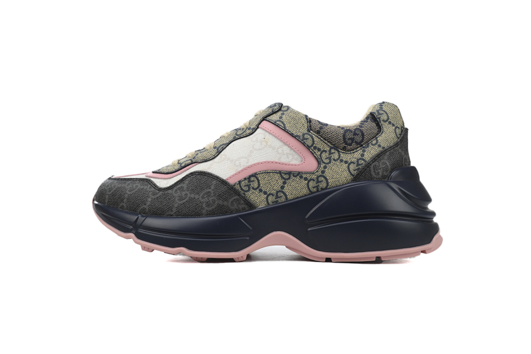 Bstsneaker-Gucci Supreme Monogram Rhyton Sneakers Beige Blue Pink