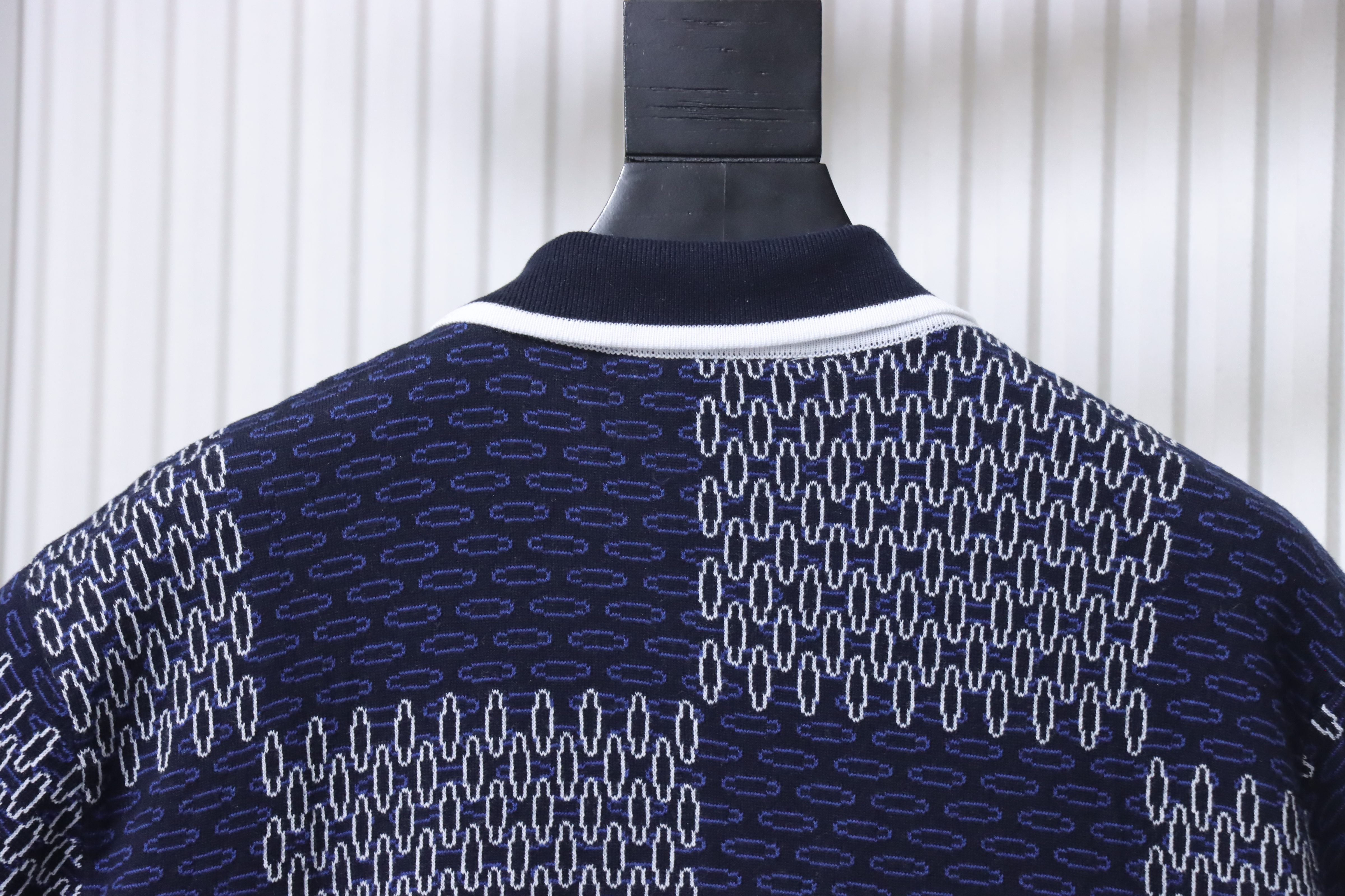 Bstsneaker-Louis Vuitton Damier Jacquard Short-Sleeved Cotton Jersey Shirt  180