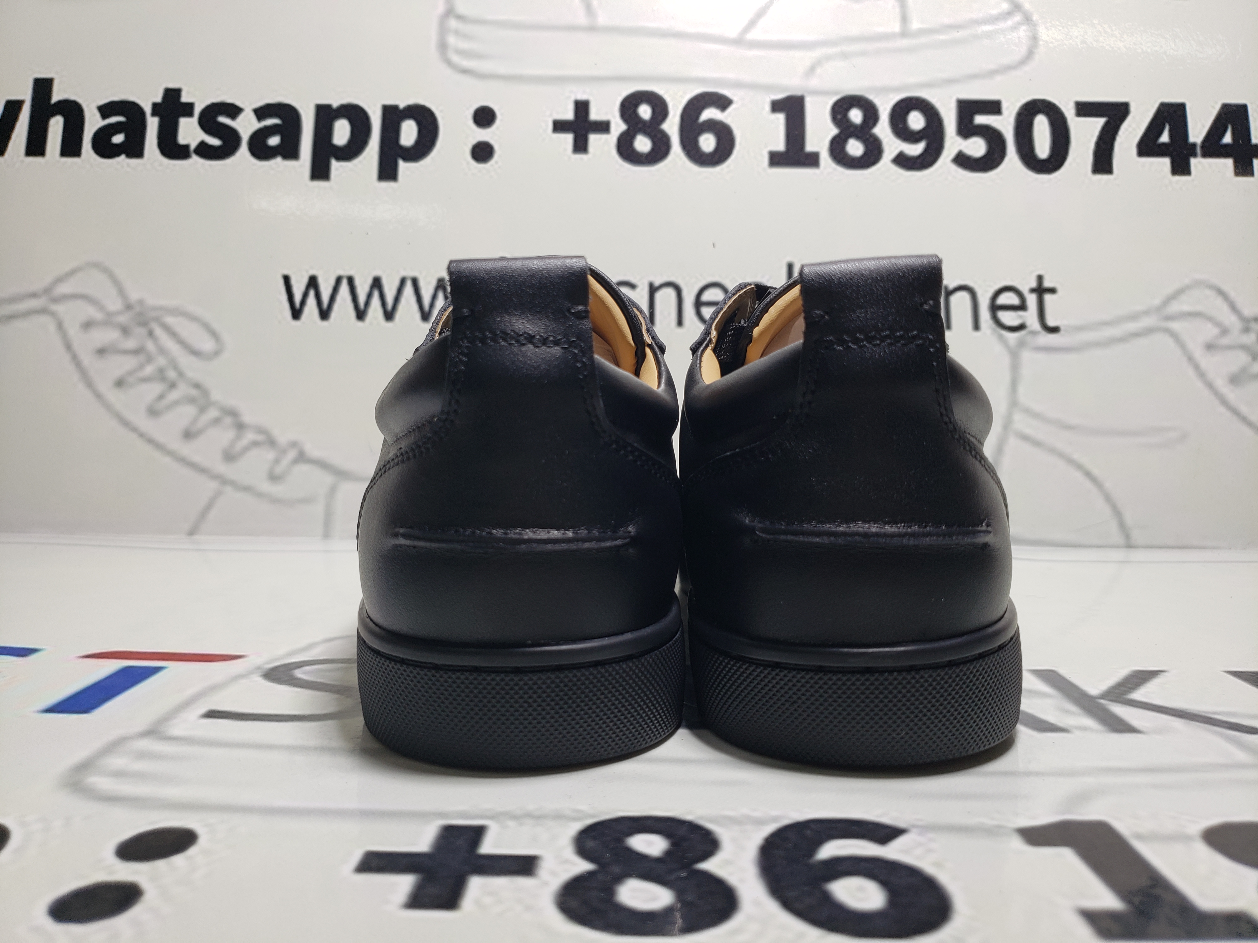 Bstsneaker-Christian Louboutin Louis Junior Spikes Sneaker Leather Black