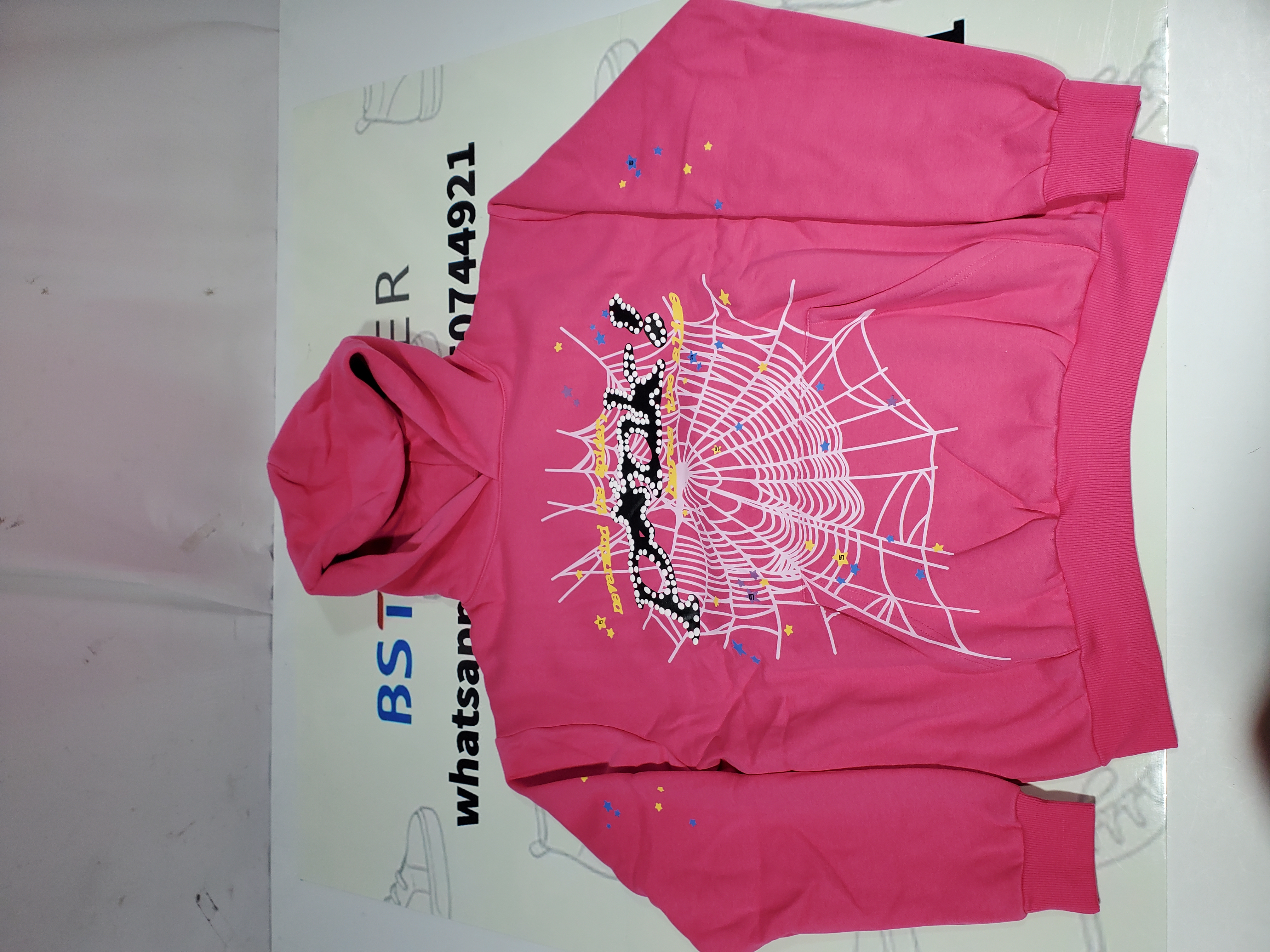 Bstsneaker-Sp5der Hoodie 8201 Pants 8301 Suit Pink
