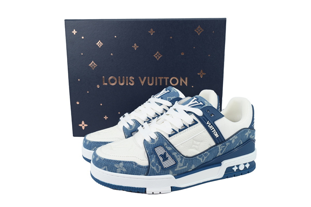 Bstsneaker-Louis Vuitton Trainer Blue Jeans Monogram (NFC)