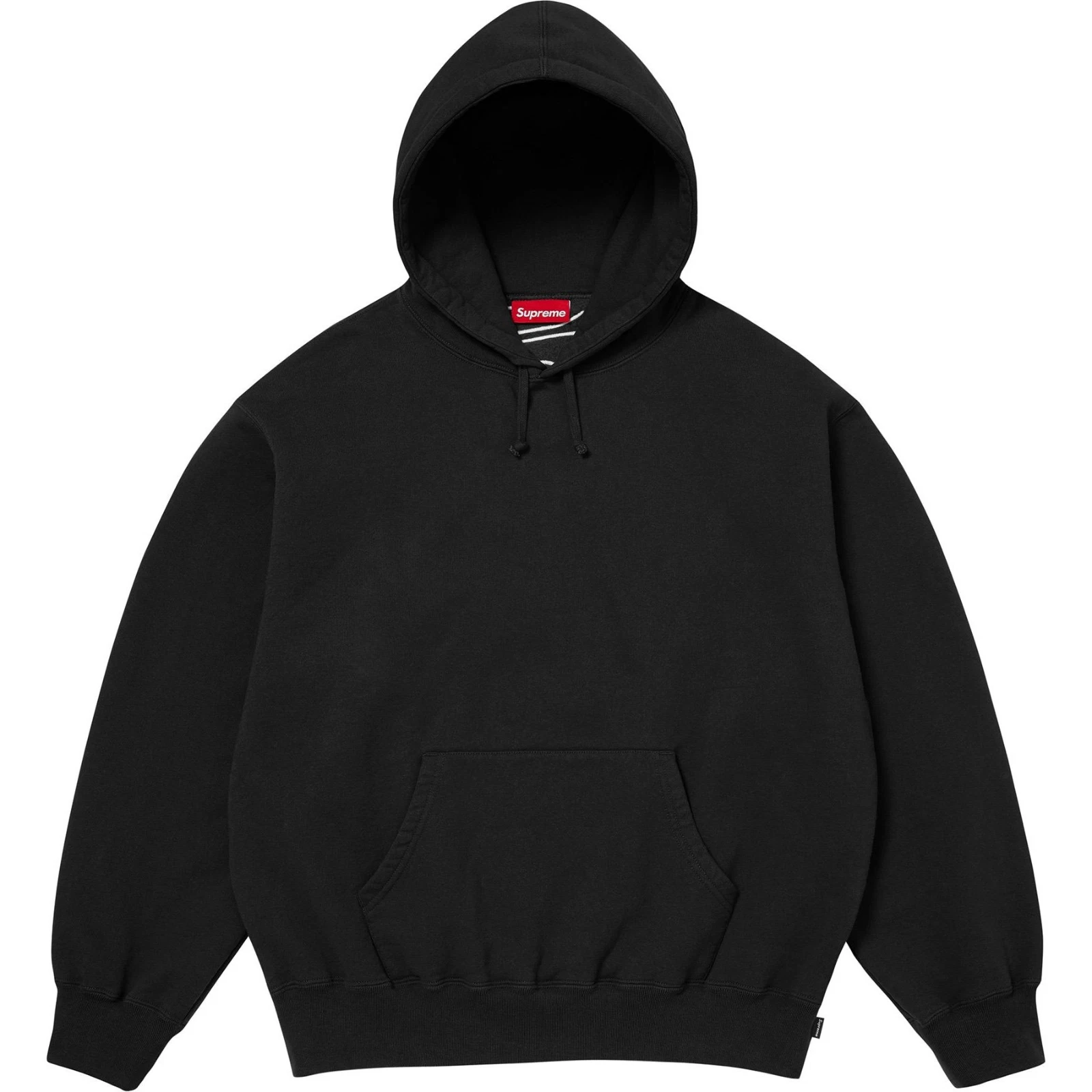 Bstsneaker- Supreme Satin Applique Hooded Sweatshirt Black