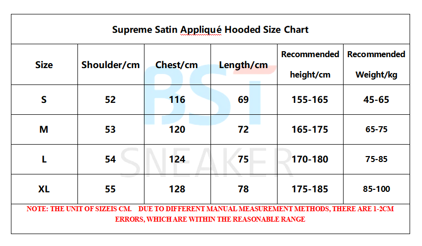 Bstsneaker- Supreme Satin Applique Hooded Sweatshirt Black