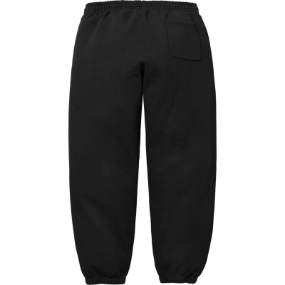 Bstsneaker- Supreme Satin Applique Sweatpants Black 02