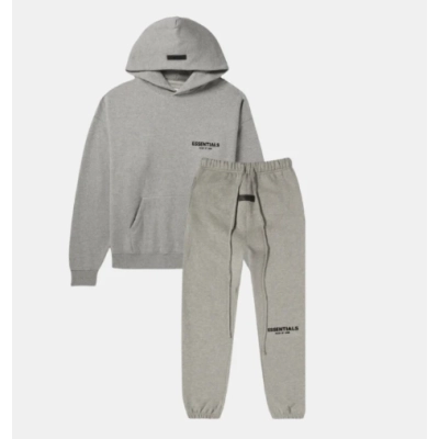 Bstsneaker-Fear of God Essentials Dark Oatmeal Tracksuit (Hoodie + Sweatpants) 310 01