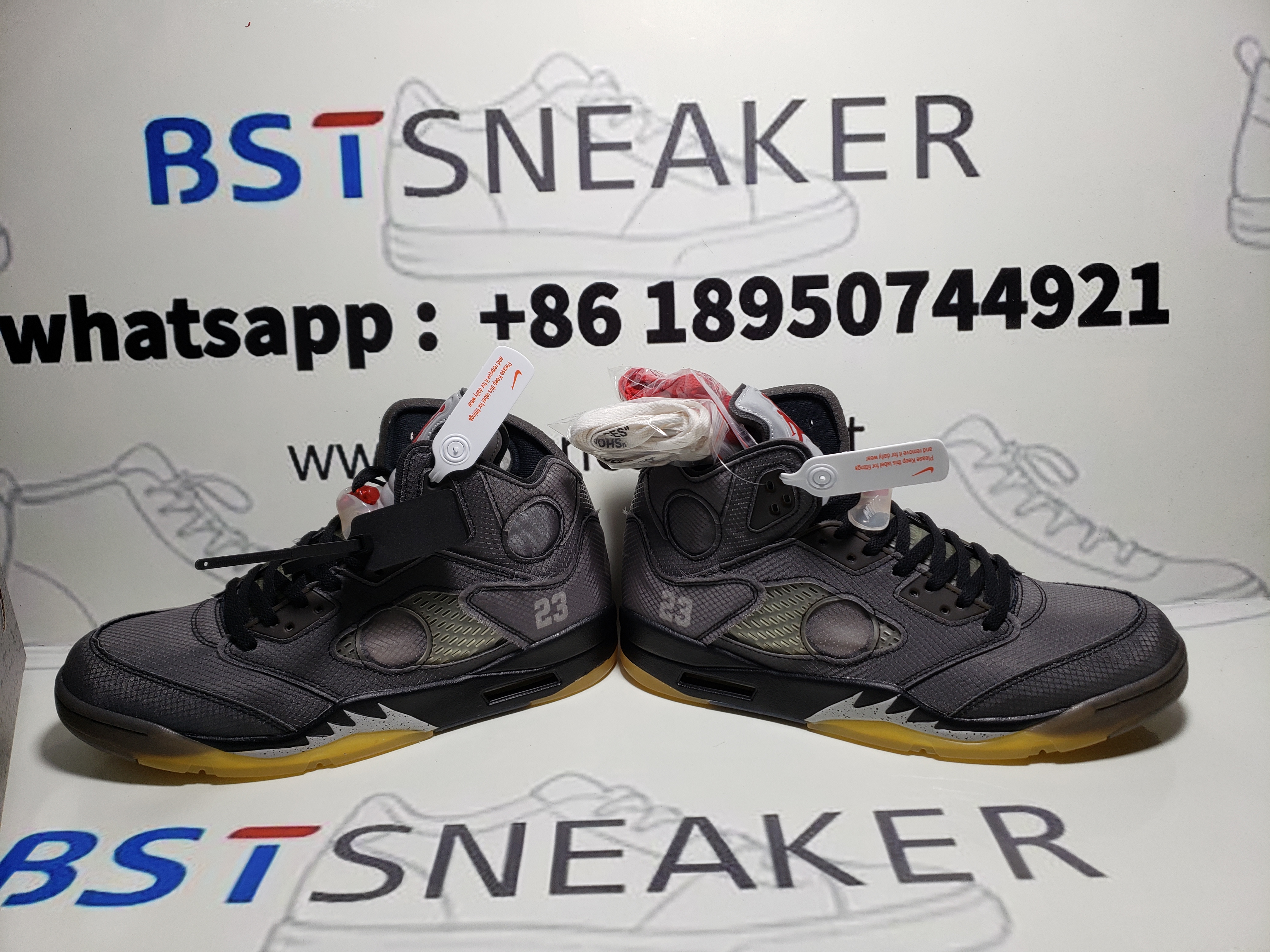 Bstsneaker-Nike Air Jordan 5 Retro Off-White Black Muslin CT8480-001 