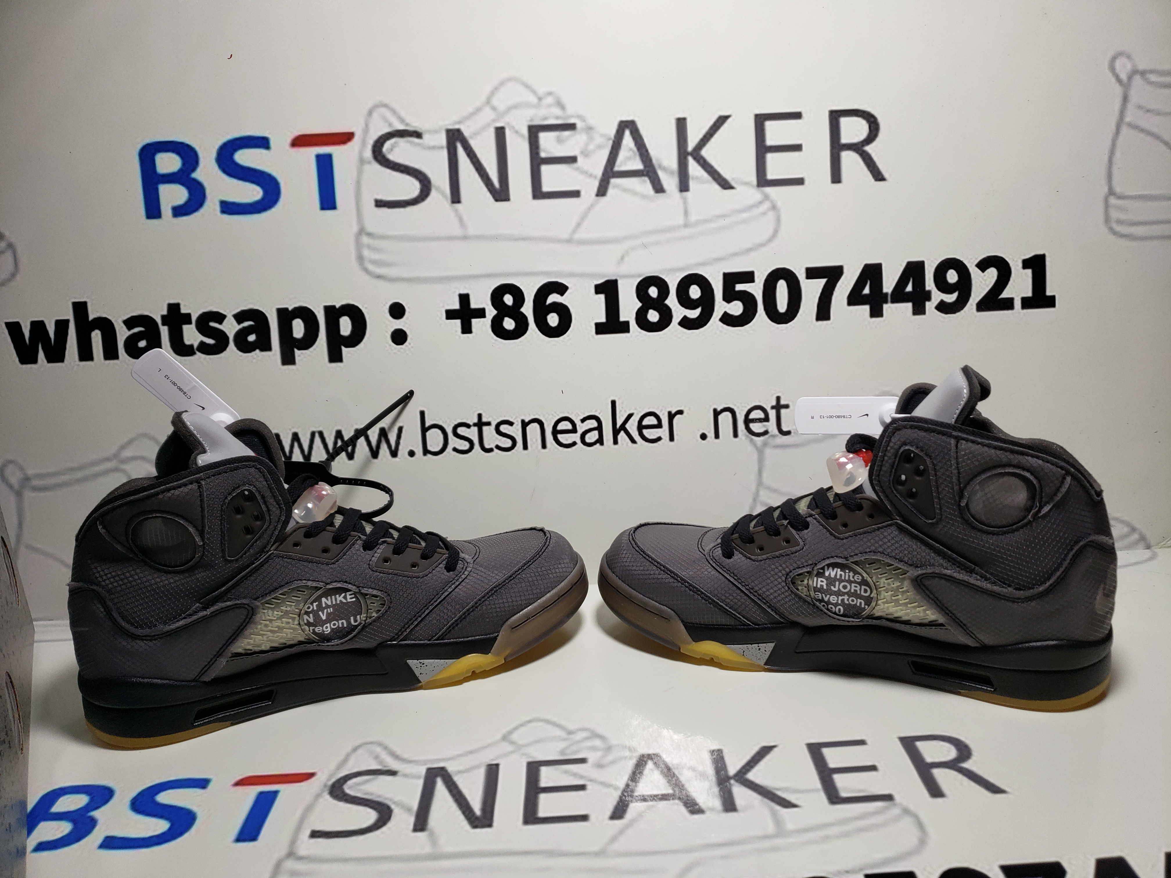 Bstsneaker-Nike Air Jordan 5 Retro Off-White Black Muslin CT8480-001 