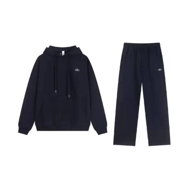 Bstsneaker-Alo Yoga Accolade Cotton Hoodie & Joggers Set Dark Blue