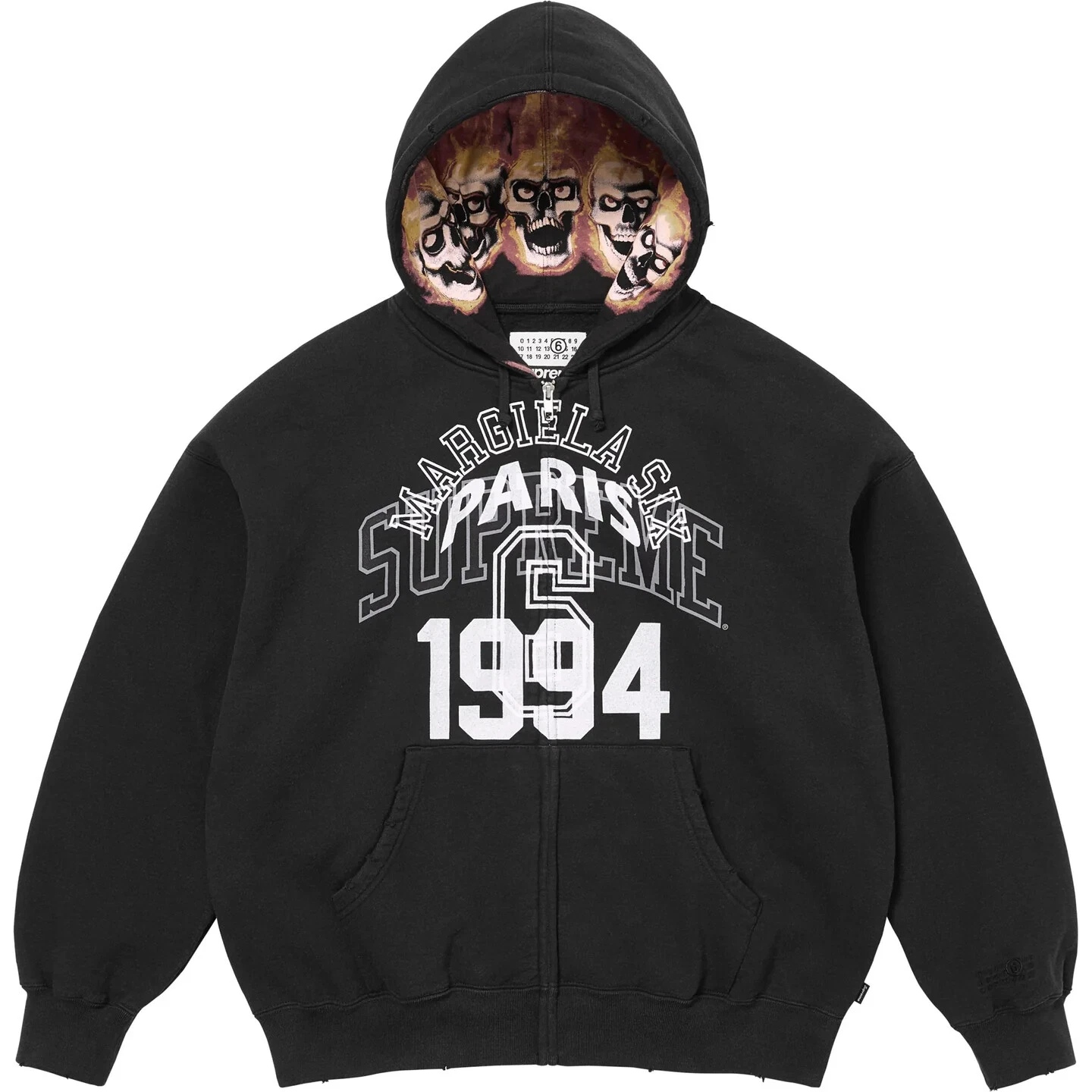  Bstsneaker-Supreme MM6 Maison Margiela Zip Up Hooded Sweatshirt 350