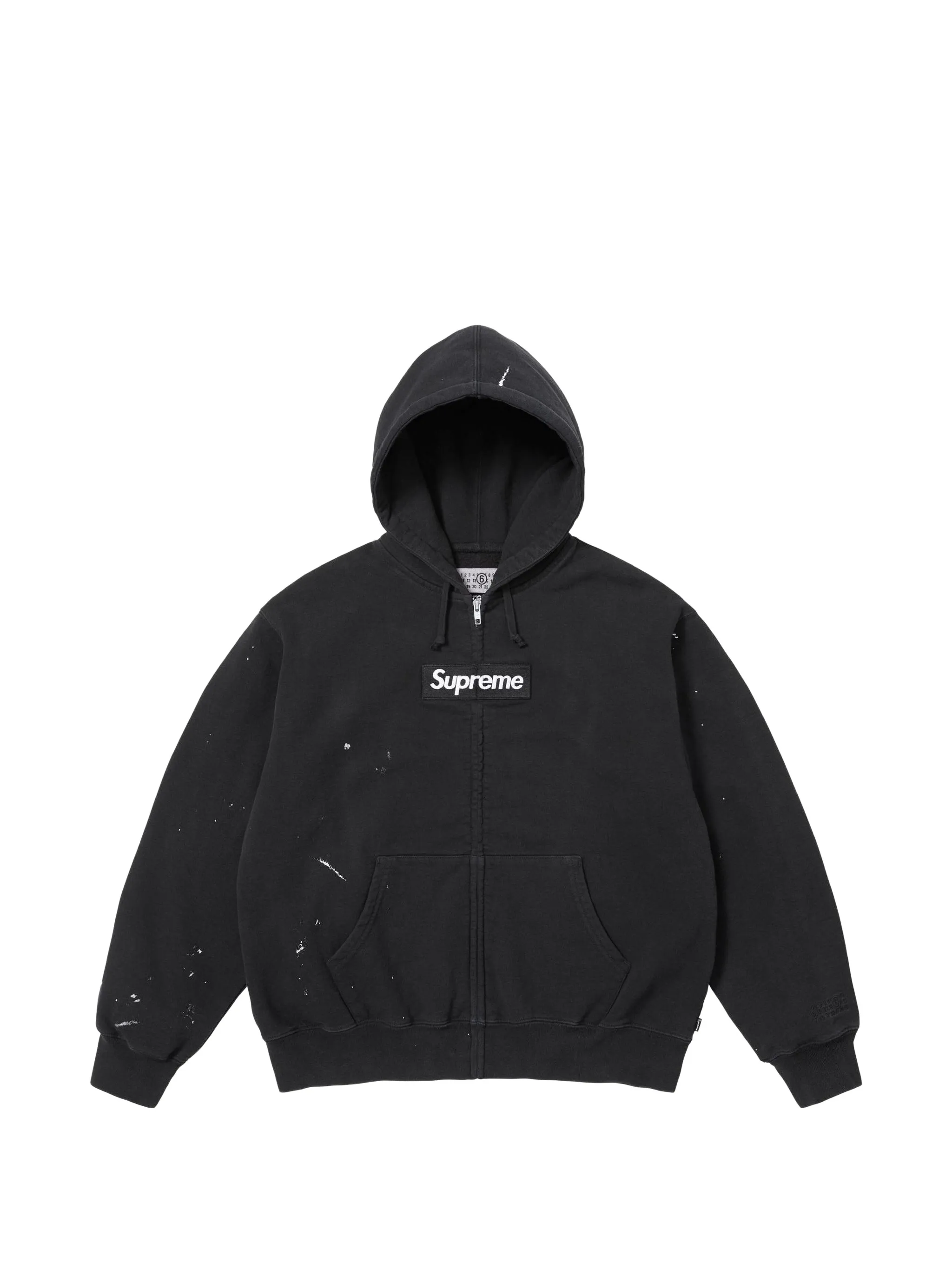Bstsneaker-Supreme x MM6 Maison Margiela Box Logo Zip Up Hooded Sweatshirt 'Black' 300