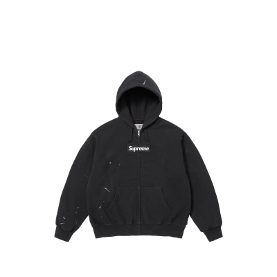 Bstsneaker-Supreme x MM6 Maison Margiela Box Logo Zip Up Hooded Sweatshirt 'Black' 300 01