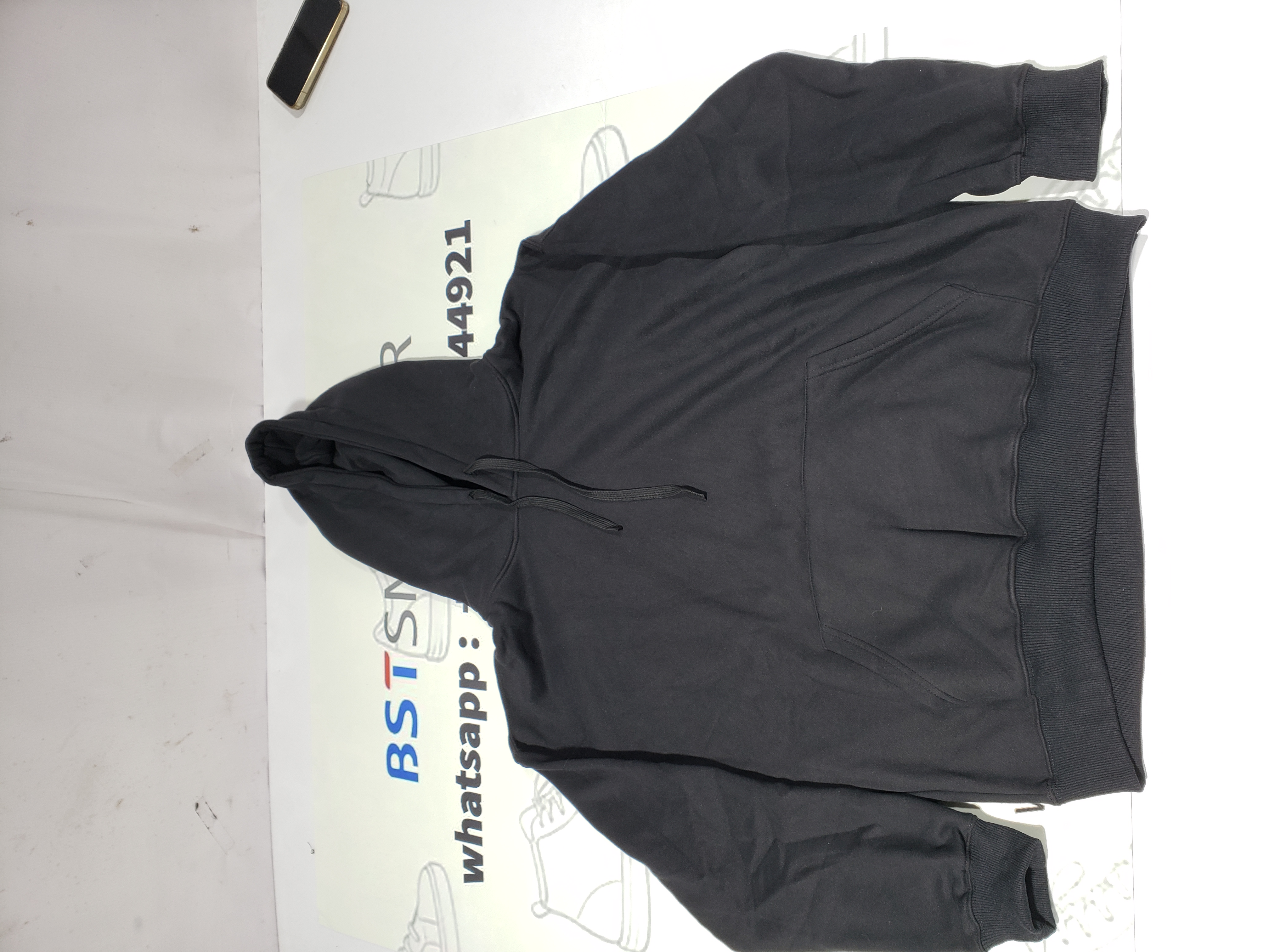 Bstsneaker-Supreme Satin Applique Hooded Sweatshirt Black