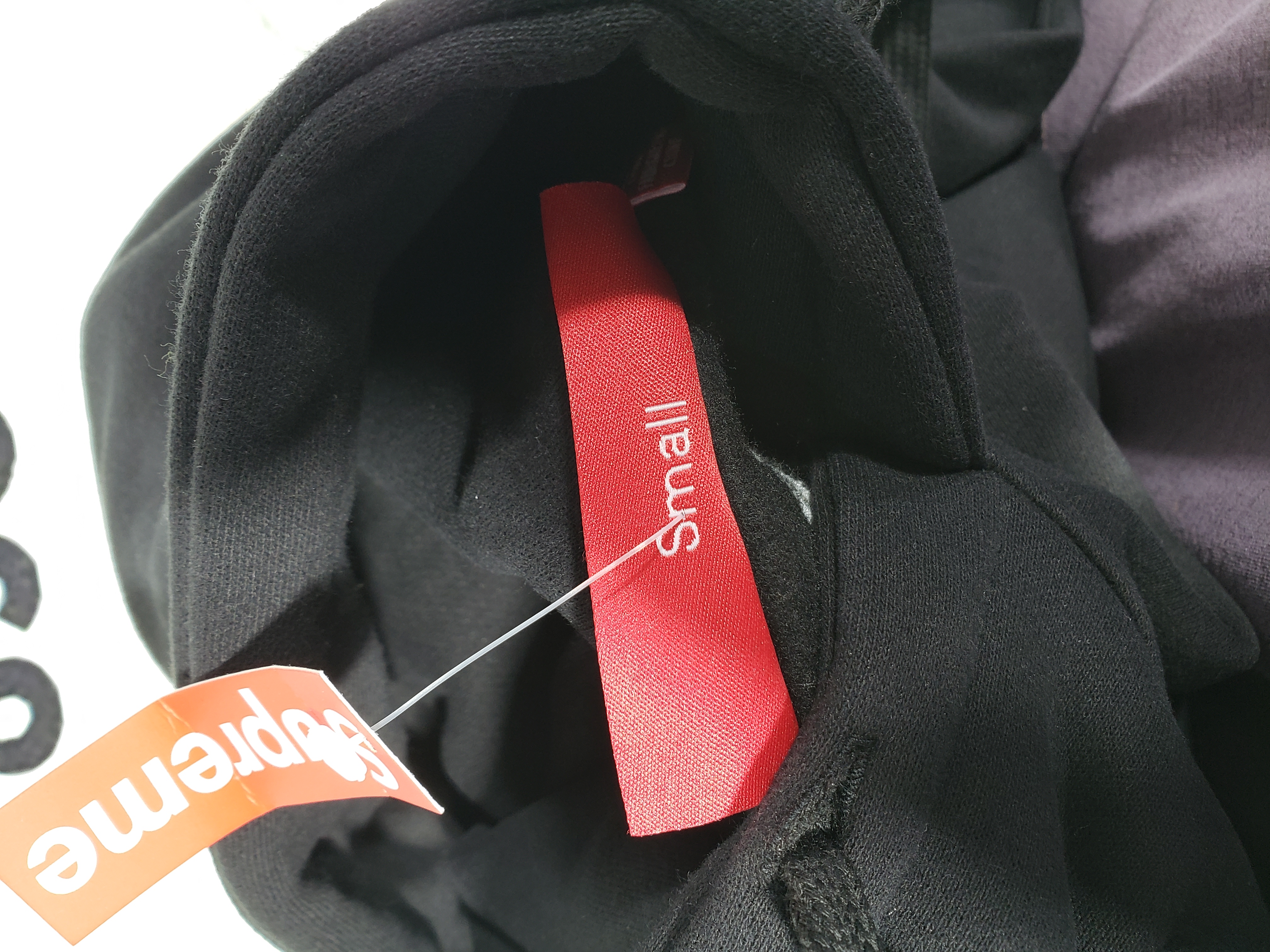 Bstsneaker-Supreme Satin Applique Hooded Sweatshirt Black