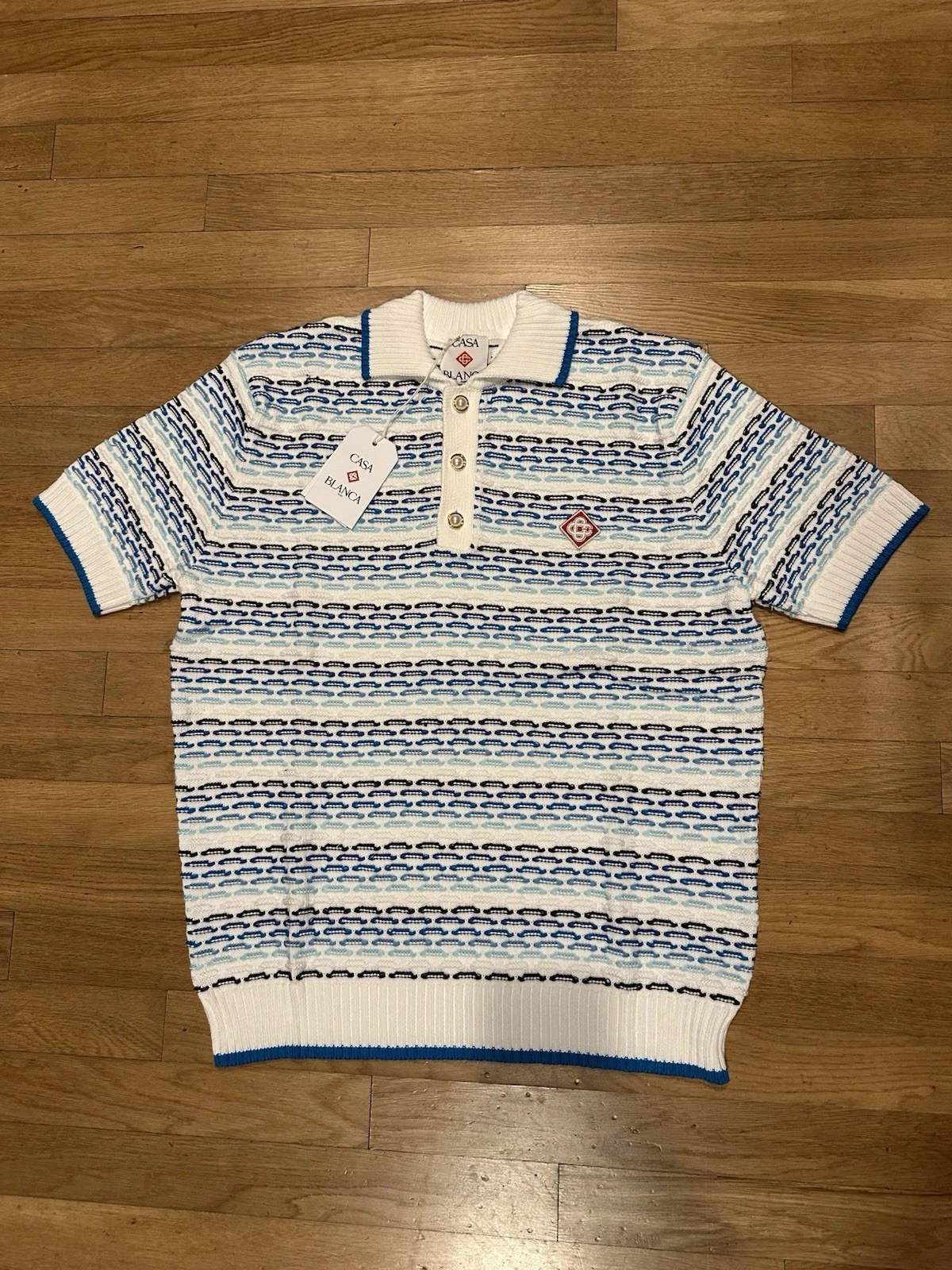Bstsneaker-Casablanca Men's Tuck Stitch Striped Shirt/Short Set 380