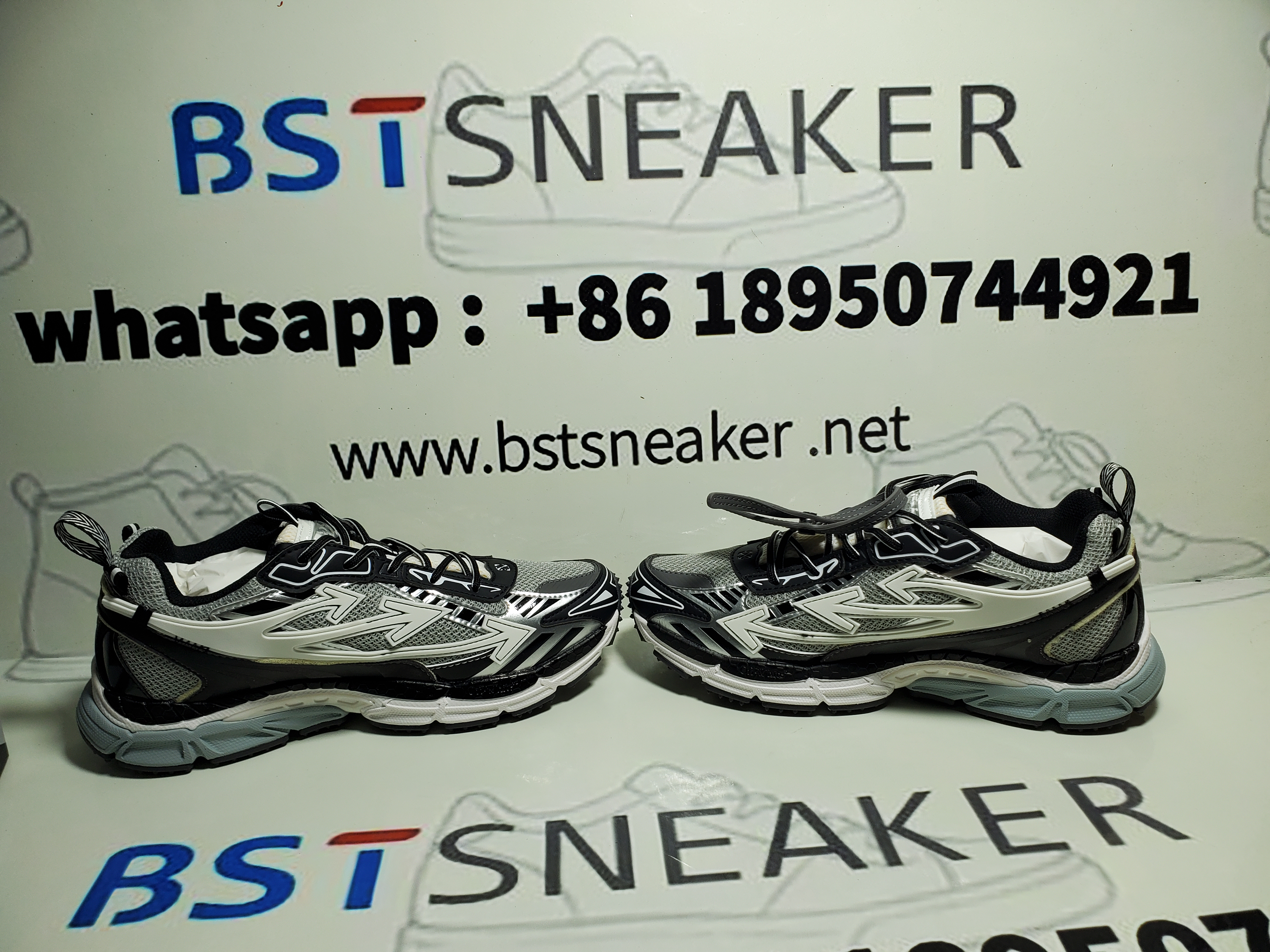 Bstsneaker-OFF WHITE Be Right Back Grey Black OMIA295C99FAB0010510