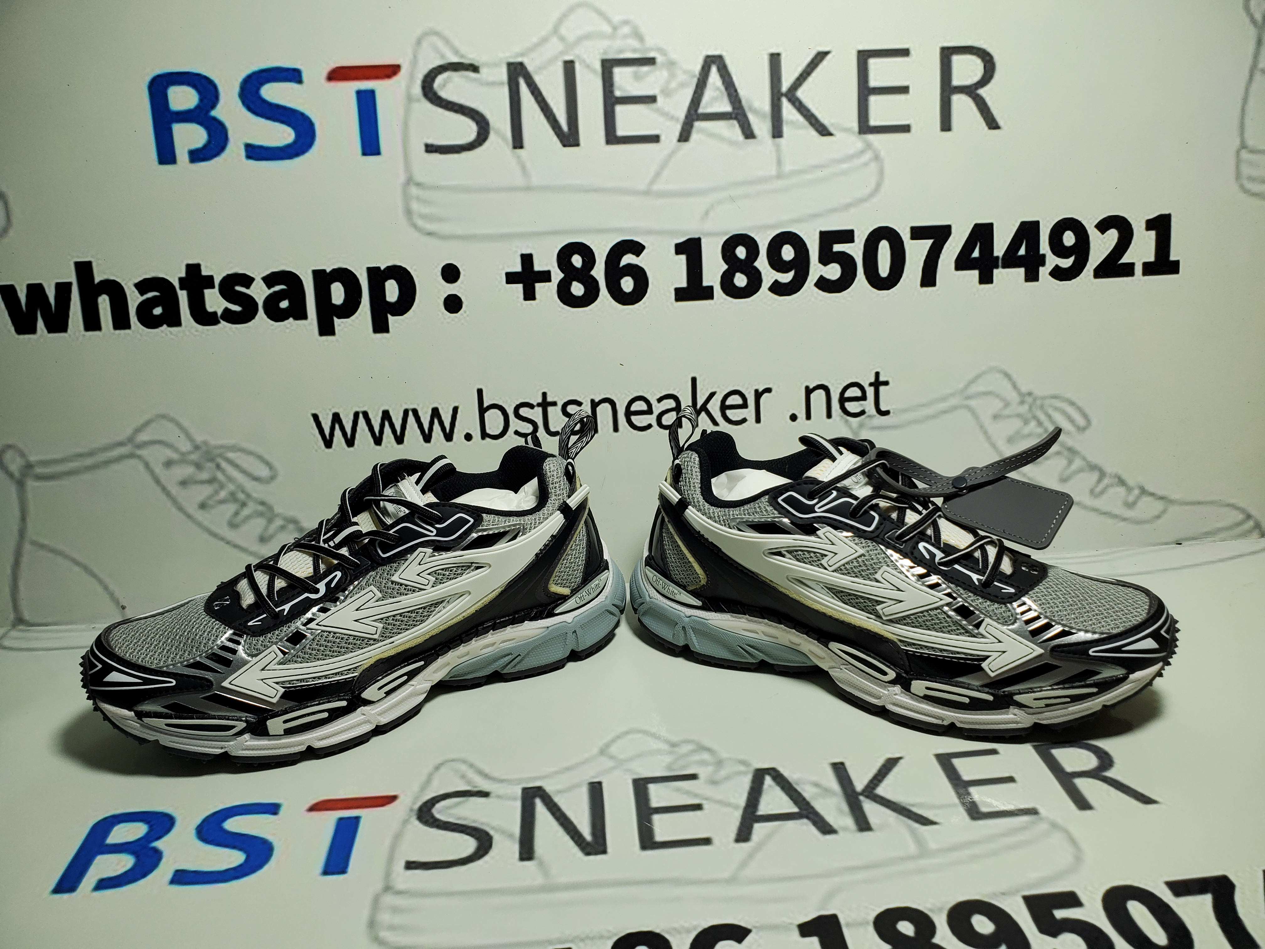 Bstsneaker-OFF WHITE Be Right Back Grey Black OMIA295C99FAB0010510