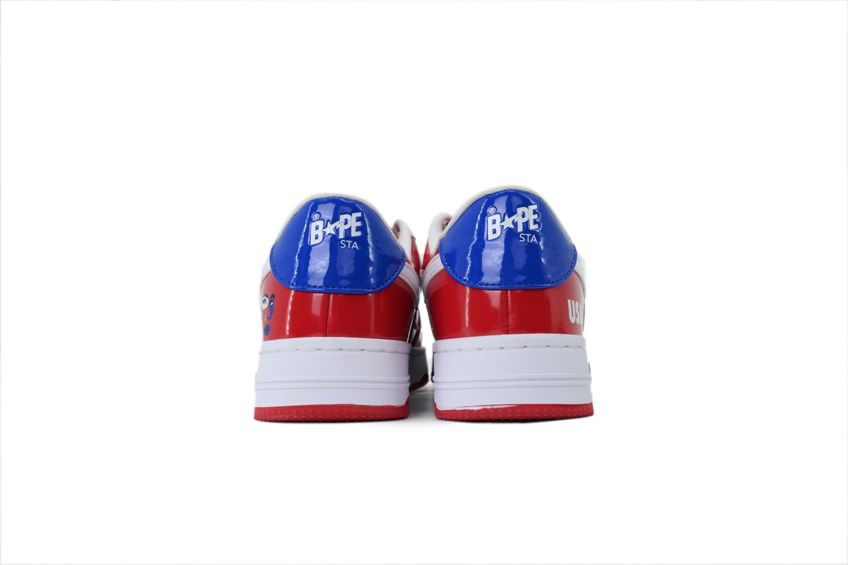 Bstsneaker-KidSuper x A BATHING APE BAPE STA USA Red  1M23 191 928