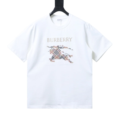 Bstsneaker-Burberry Cross Stitch EKD​ Cotton T-shirt Black White 140 01