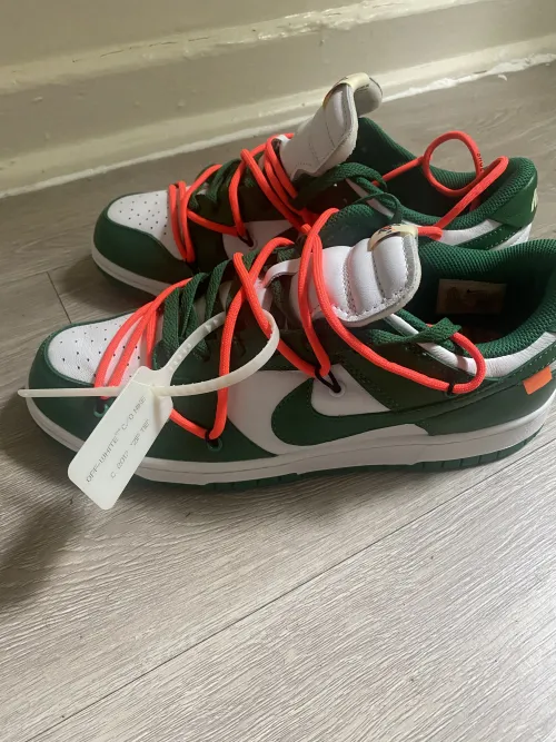  Nike Dunk Low Off-White Pine Green CT0856-100  review G