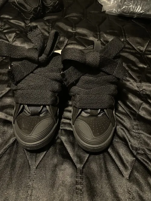 Bstsneaker- Lanvin Leather Curb Triple Black FMSKRK11GRIPA23 1010 review 