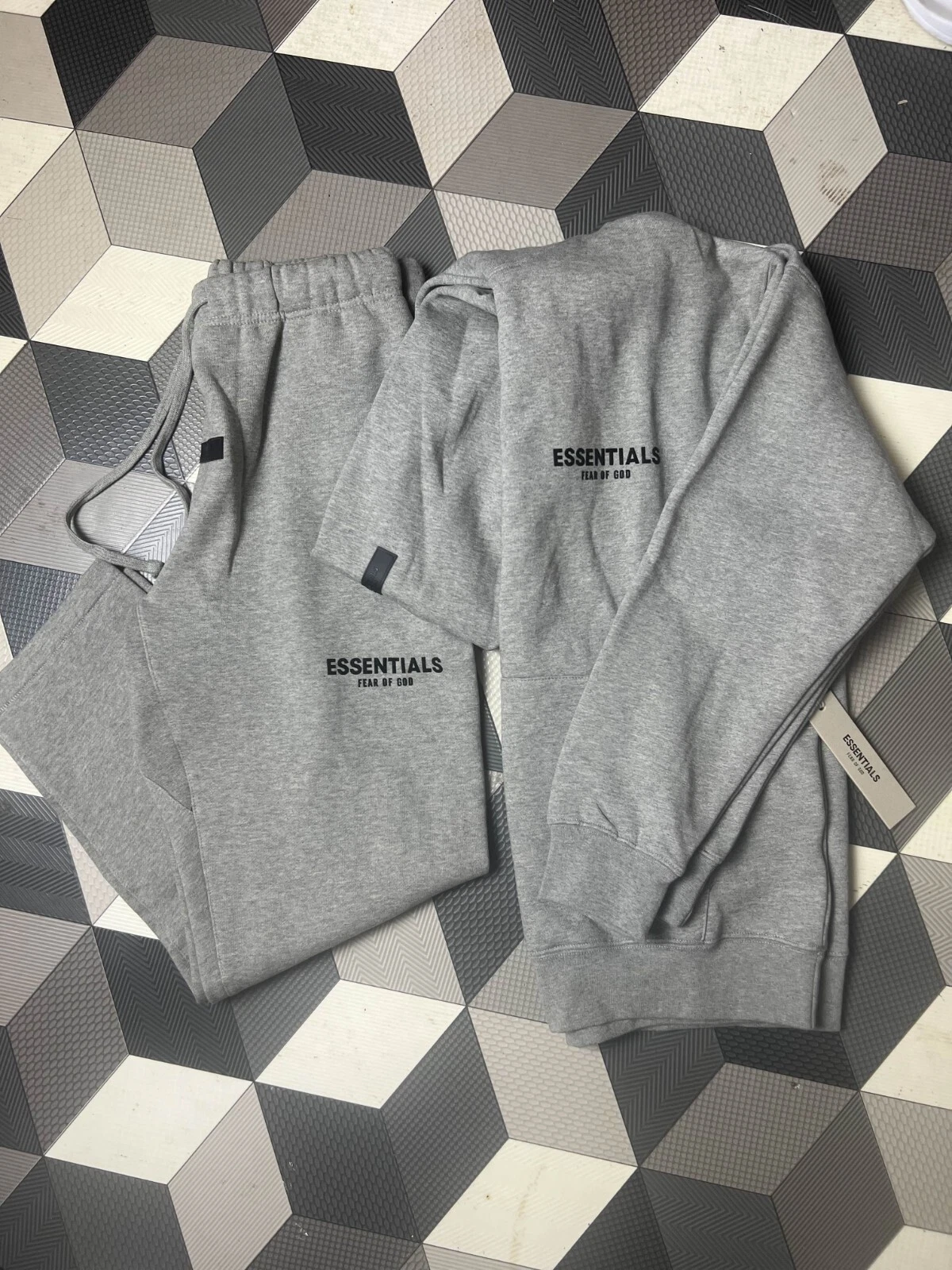 Bstsneaker-Fear of God Essentials Dark Oatmeal Tracksuit  (Hoodie + Sweatpants)  310 review Attirez 02