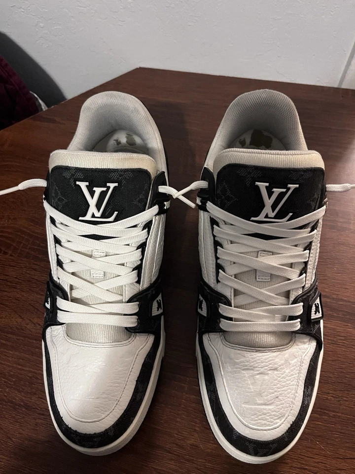 Bstsneaker- Louis Vuitton LV Trainer Black And White Cloth Cover VL1202  review jolu-7251 01
