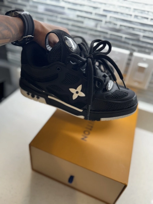 Bstsneaker-Louis Vuitton LV Skate Sneaker Black White 1AARR1 review 