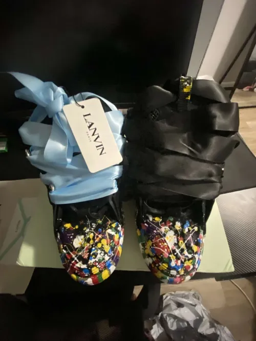 Bstsneaker-Lanvin Leather Curb Gallery Dept Black Multi FM-SKRK11-DRGD-P2210S1 review 