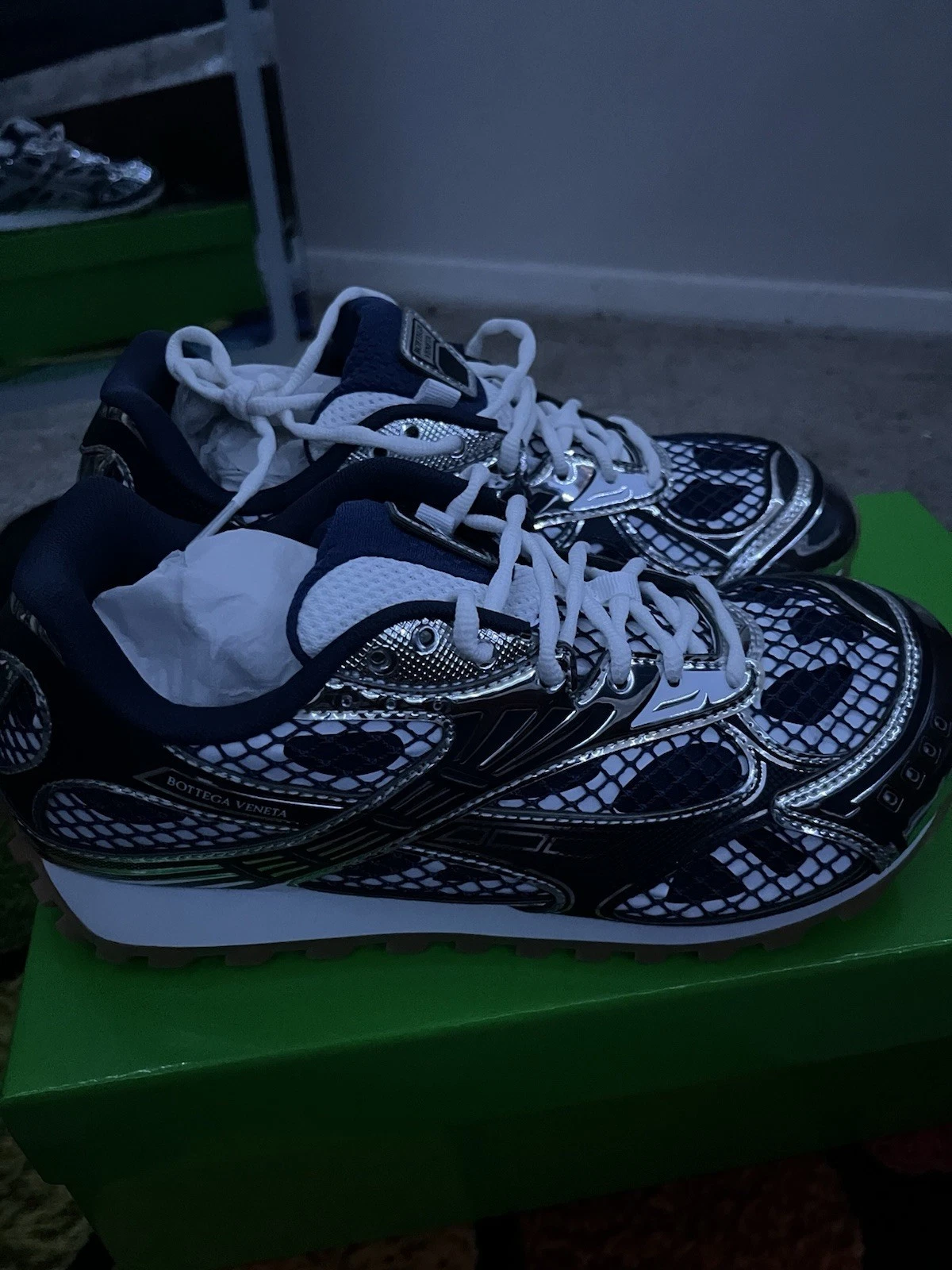 Bstsneaker-Bottega Veneta Orbit Navy Silver review QTBY 00