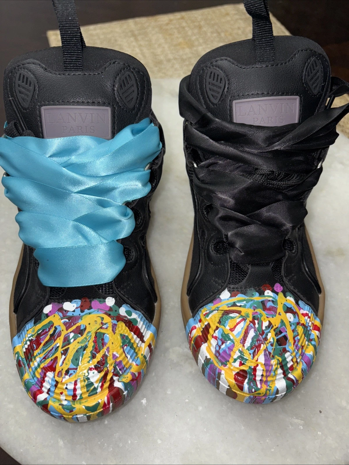 Bstsneaker-Lanvin Leather Curb Gallery Dept Black Multi FM-SKRK11-DRGD-P2210S1 review jack