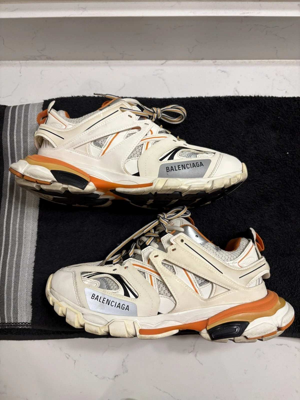 Bstsneaker-Balenciaga Tess S. White Orange Black 542436 W1GB1 9059  review yuhan 01
