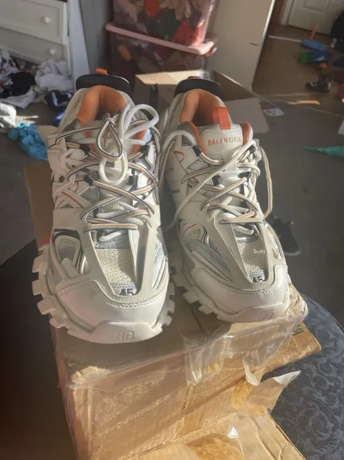 Bstsneaker-Balenciaga Tess S. White Orange Black 542436 W1GB1 9059  review 