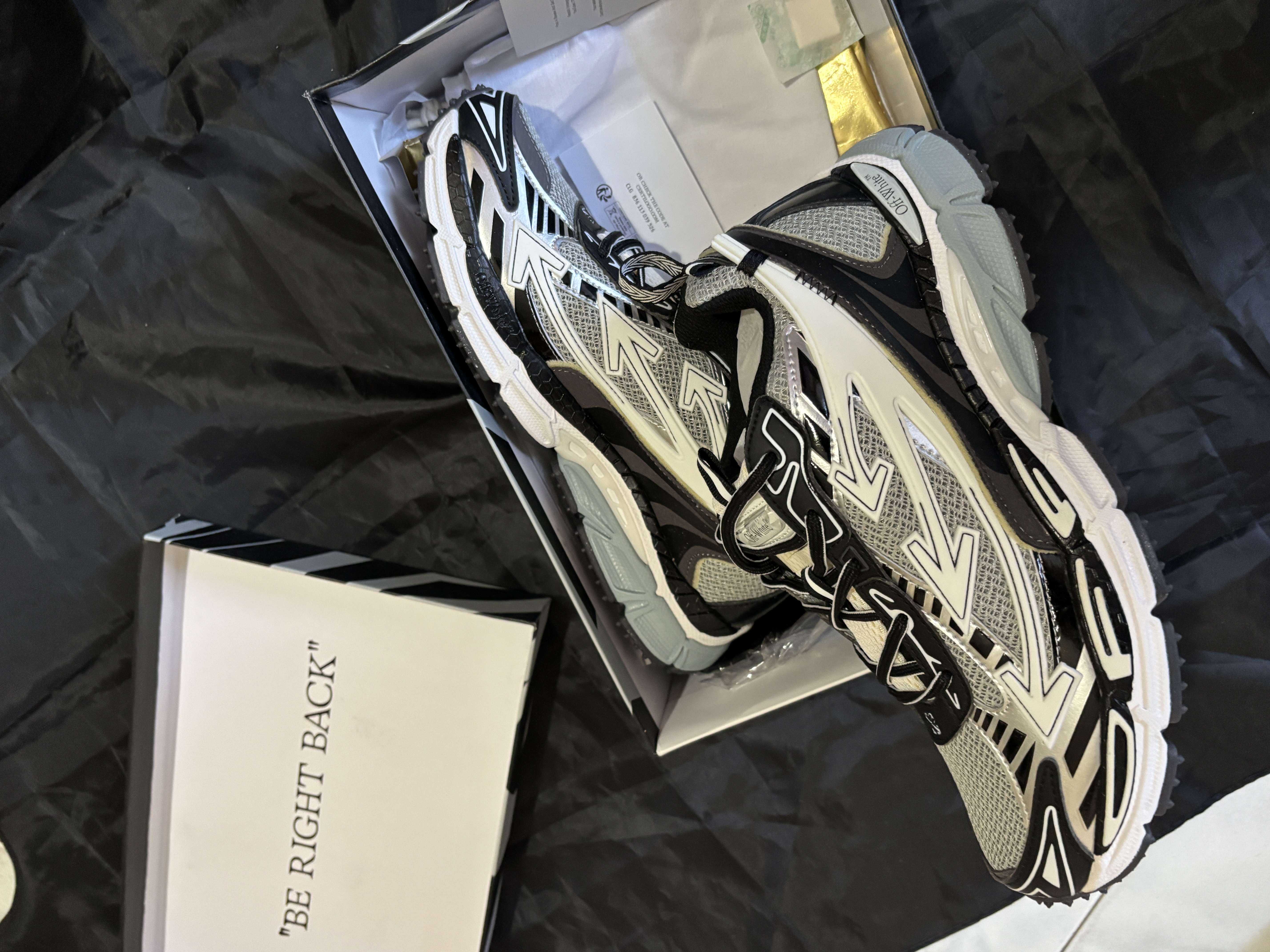 Bstsneaker-OFF WHITE Be Right Back Grey Black OMIA295C99FAB0010510 review thatdot14 on tk 01