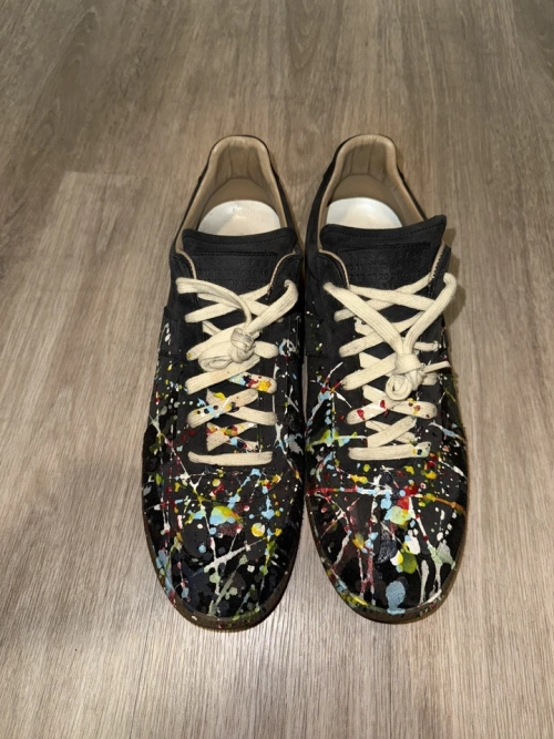 Bstsneaker-Maison Margiela Black Paint Replica Sneakers  review 
