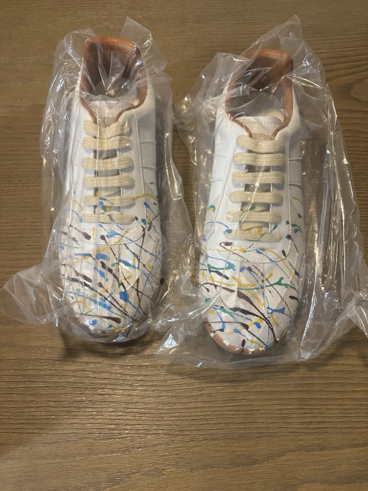 Bstsneaker-Maison Margiela White Paint Replica Sneakers  review leare 01