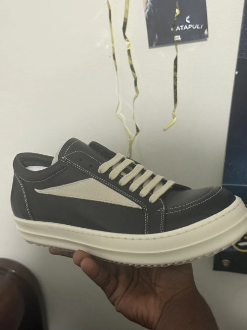 Bstsneaker-Rick Owens Strobe Vintage Low 'Black Milk' (leather) review 