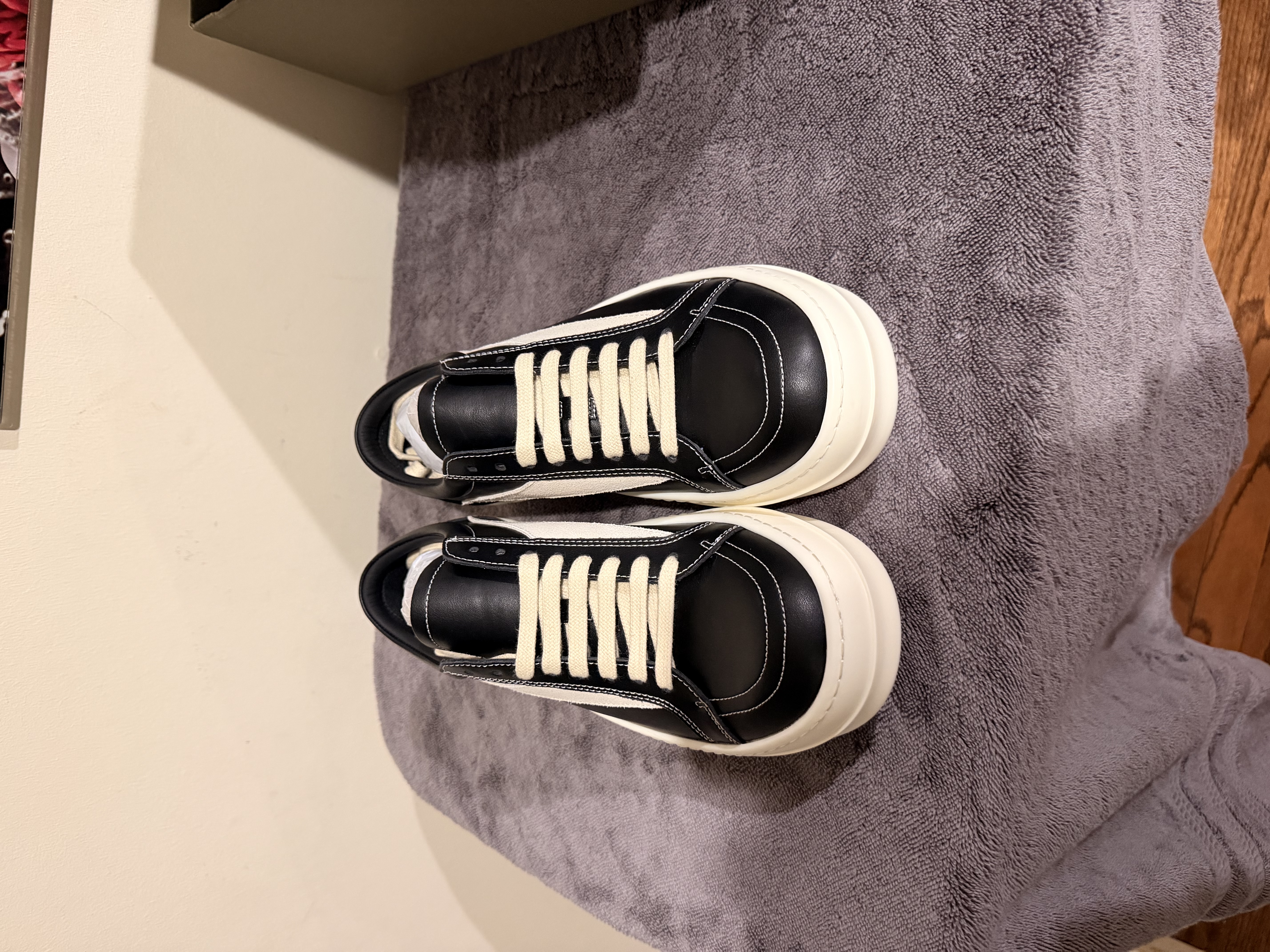 Bstsneaker-Rick Owens Strobe Vintage Low 'Black Milk' (leather) review Mase