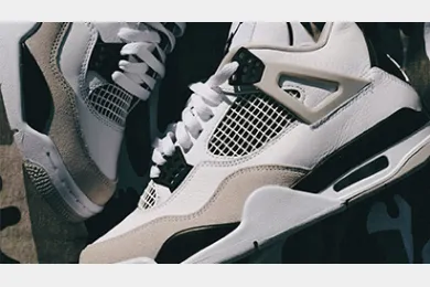 Best Air Jordan 4 Retro Military Black reps Shoes on BSTsneaker.com