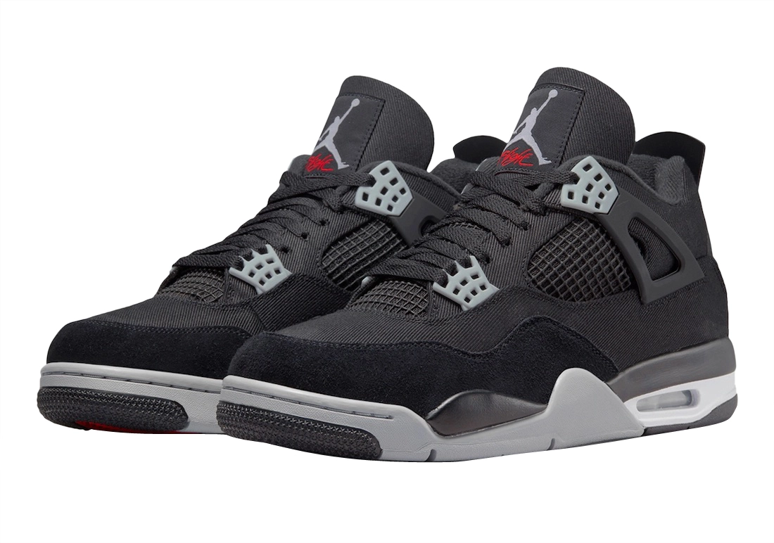 Cop the Best Cheap Air Jordan 4 Retro Black Canvas reps Shoes on BSTsneaker.com