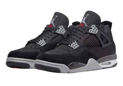 Cop the Best Cheap Air Jordan 4 Retro Black Canvas reps Shoes on BSTsneaker.com